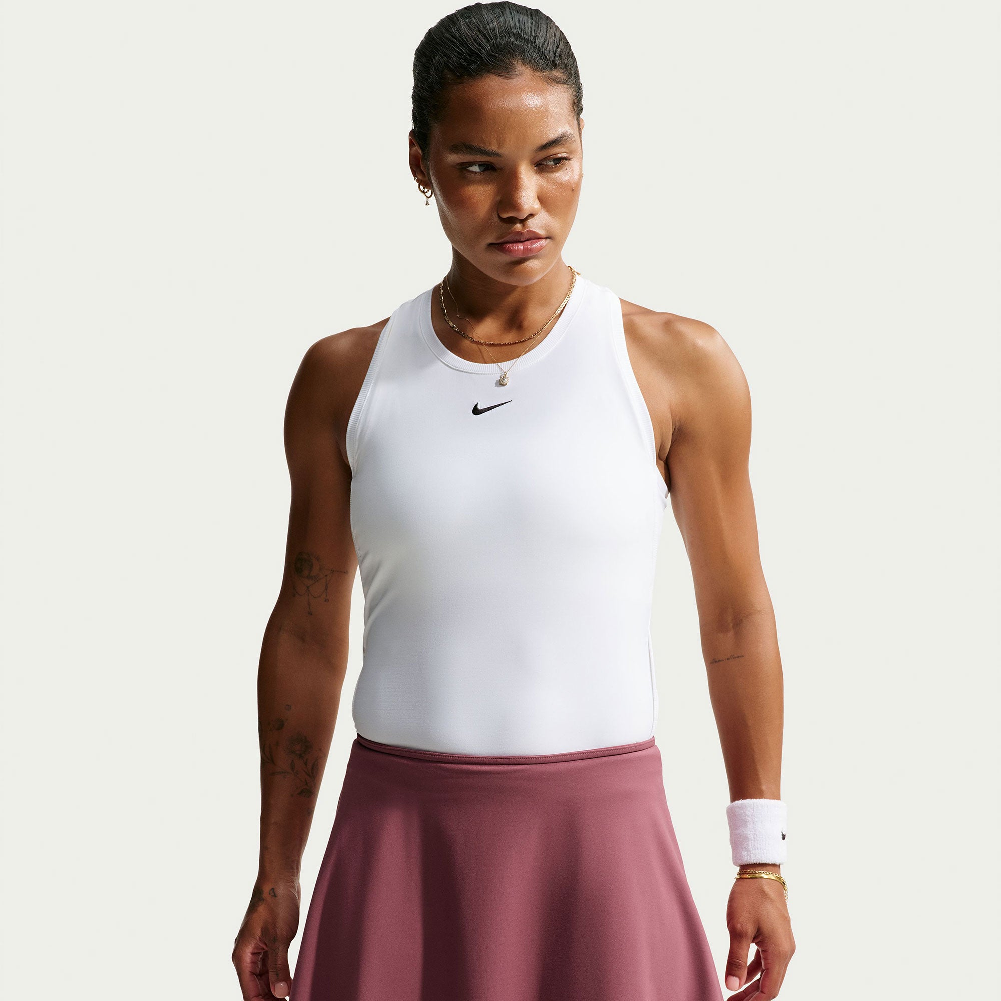 Nike Victory Women's Dri-FIT Mid-Rise Flouncy Tennis Skirt - Red (3)