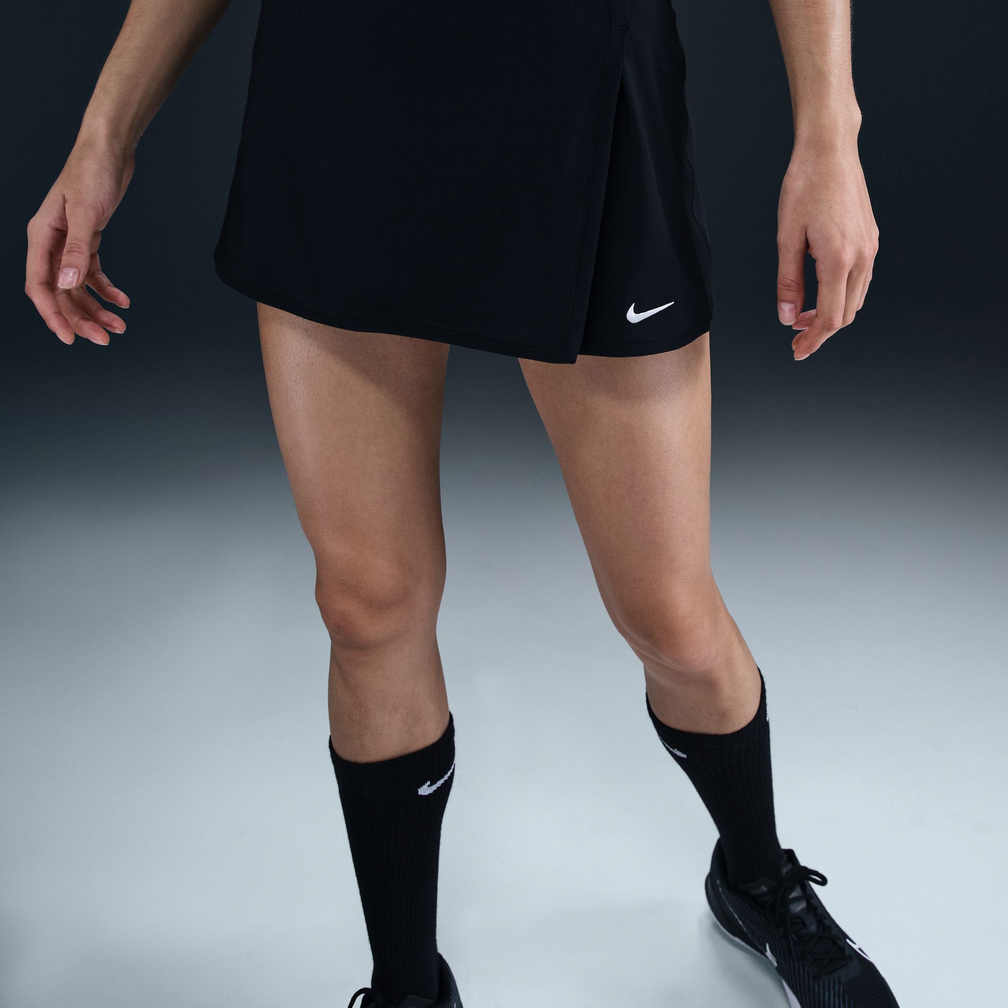 Nike Victory Women's Dri-FIT Mid-Rise Straight Tennis Skirt - Black (3)