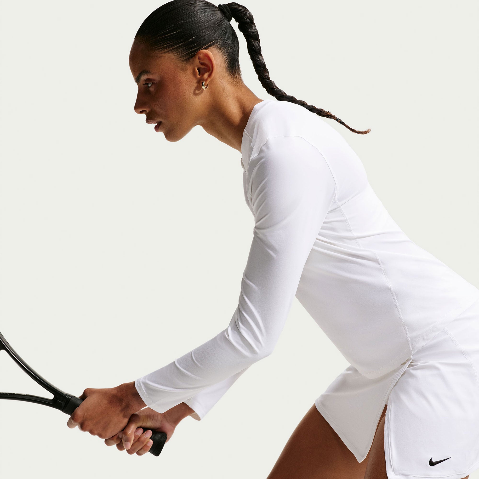 Nike Victory Women's Dri-FIT Mid-Rise Straight Tennis Skirt - White (5)