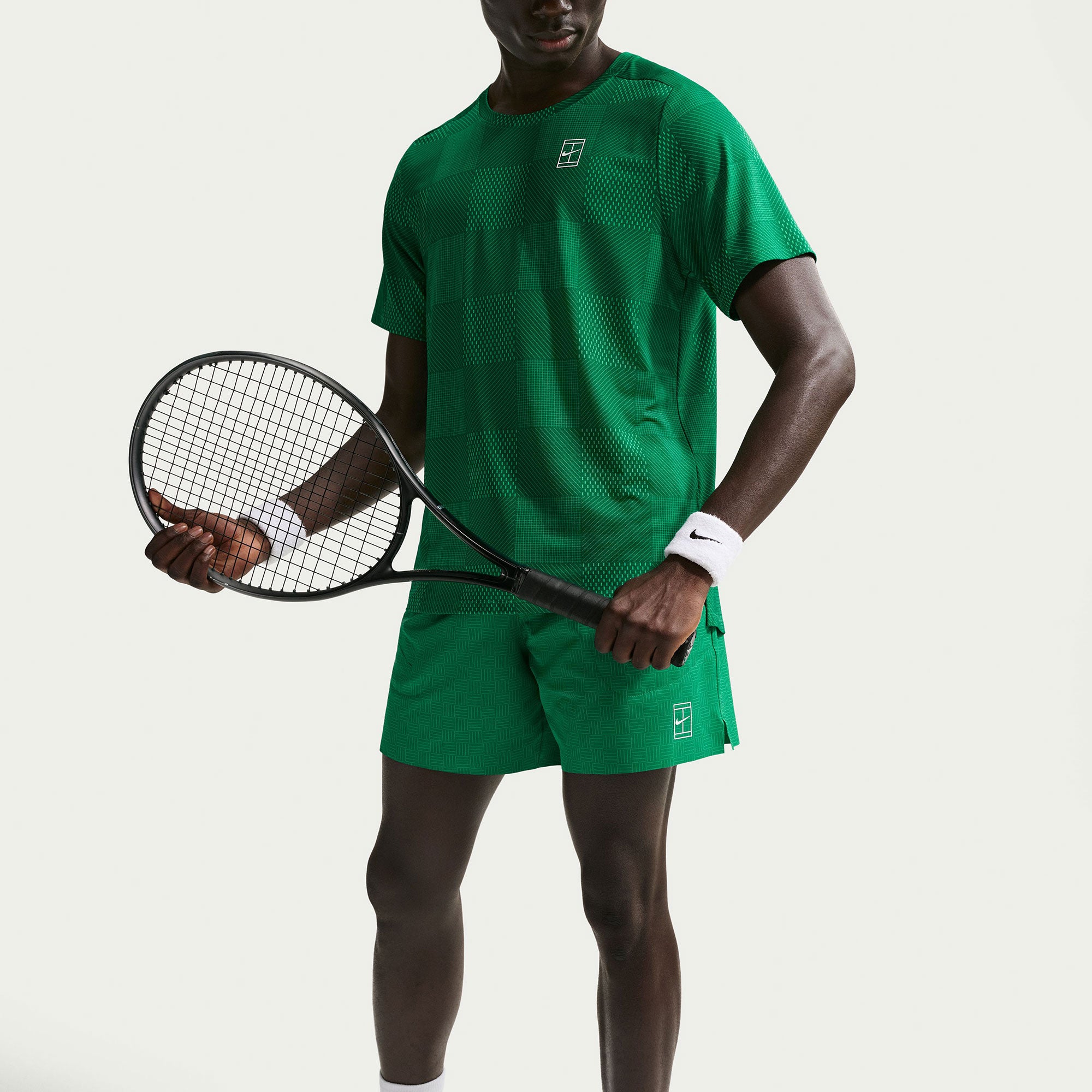 NikeCourt Advantage Men's Dri-FIT 6-Inch Printed Tennis Shorts - Green (5)