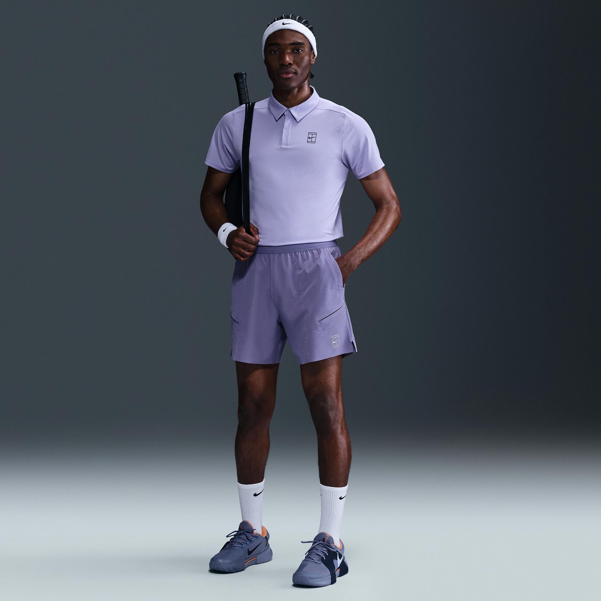 NikeCourt Advantage Men's Dri-FIT 6-Inch Tennis Shorts - Purple (1)