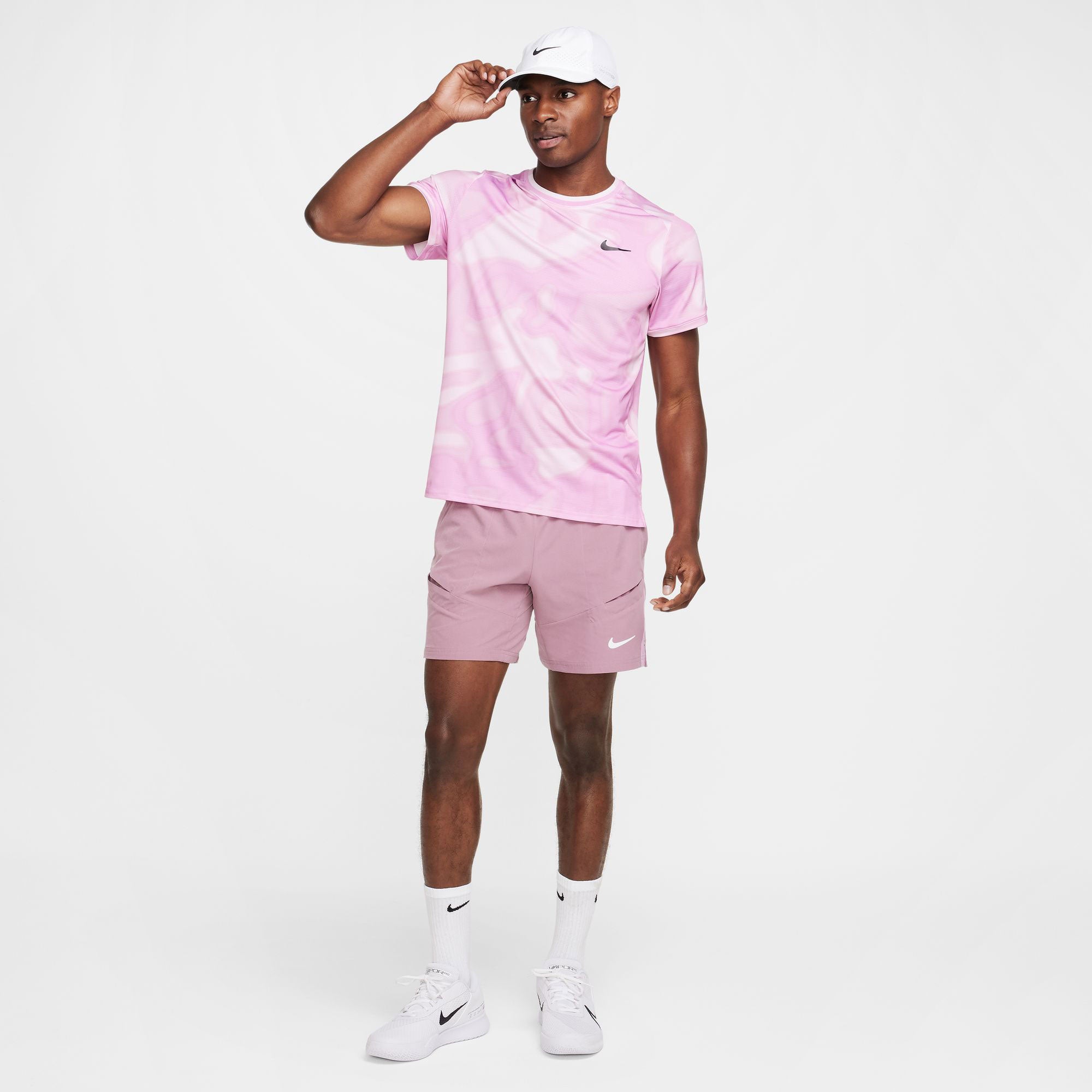 NikeCourt Advantage Men s Dri FIT 7 Inch Tennis Shorts Pink Tennis Only