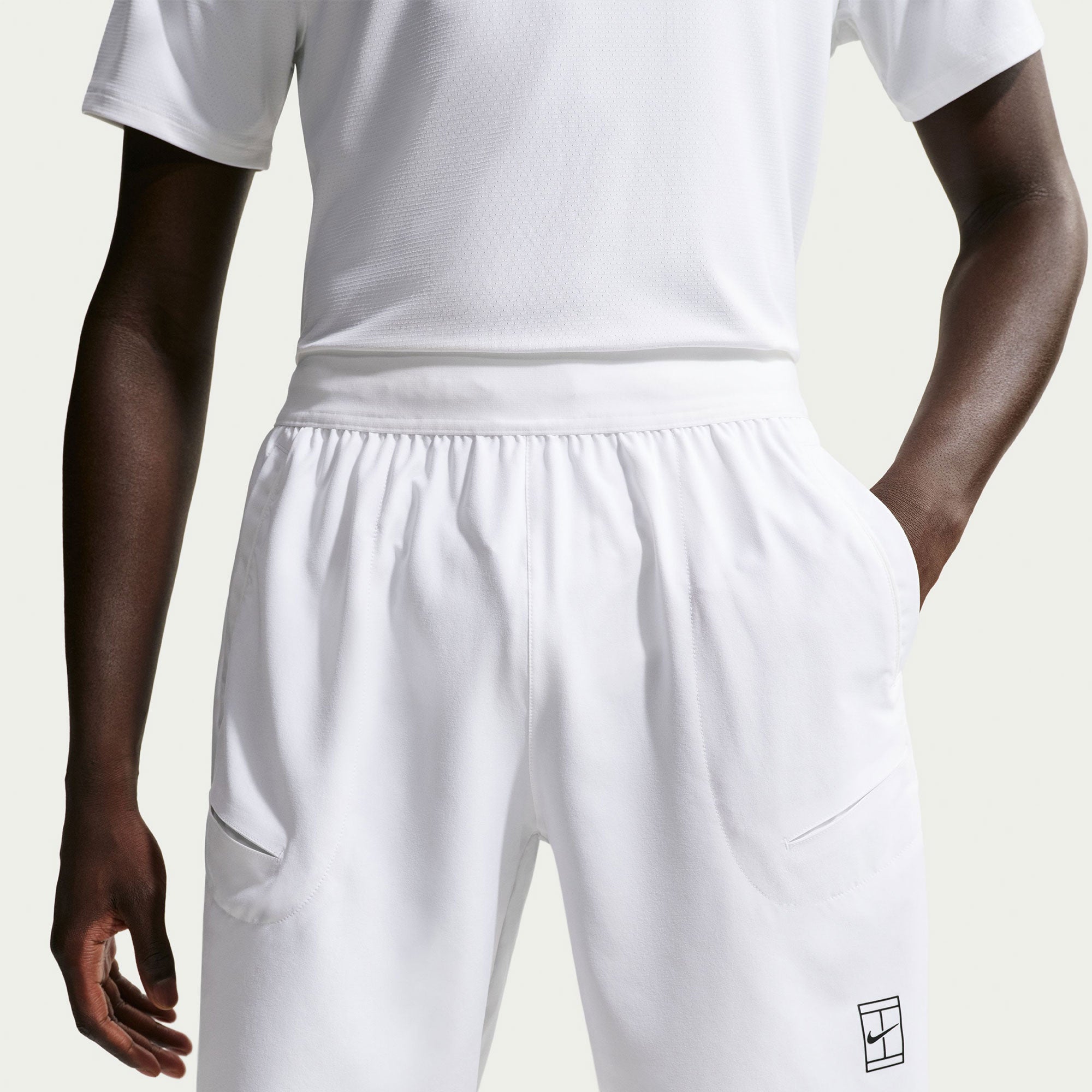 NikeCourt Advantage Men's Dri-FIT 8-Inch Tennis Shorts - White (4)