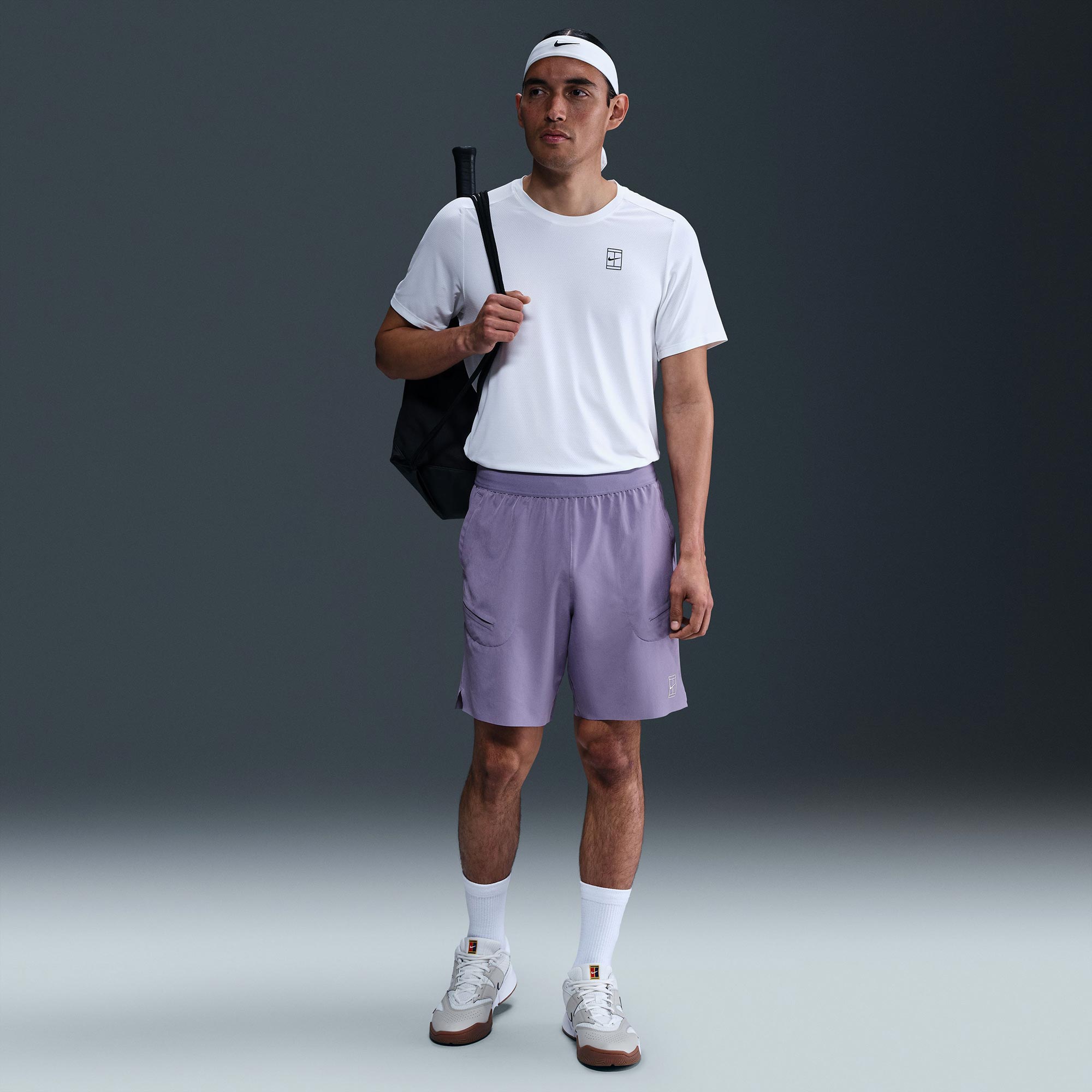 NikeCourt Advantage Men's Dri-FIT 8-Inch Tennis Shorts - Purple (1)