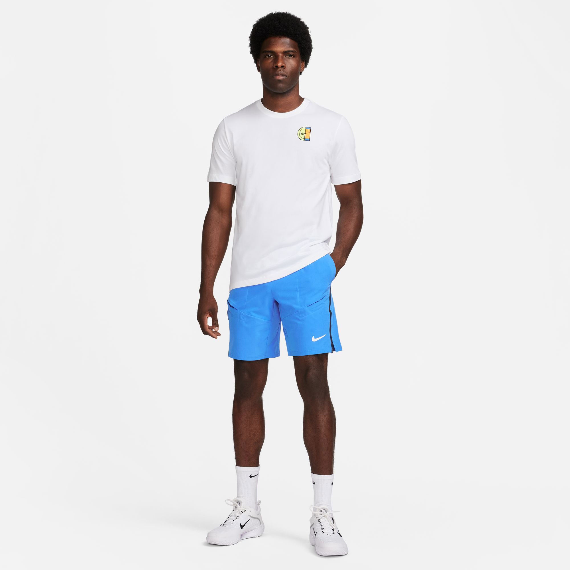 NikeCourt Advantage Men's Dri-FIT 9-Inch Tennis Shorts - Blue (8)