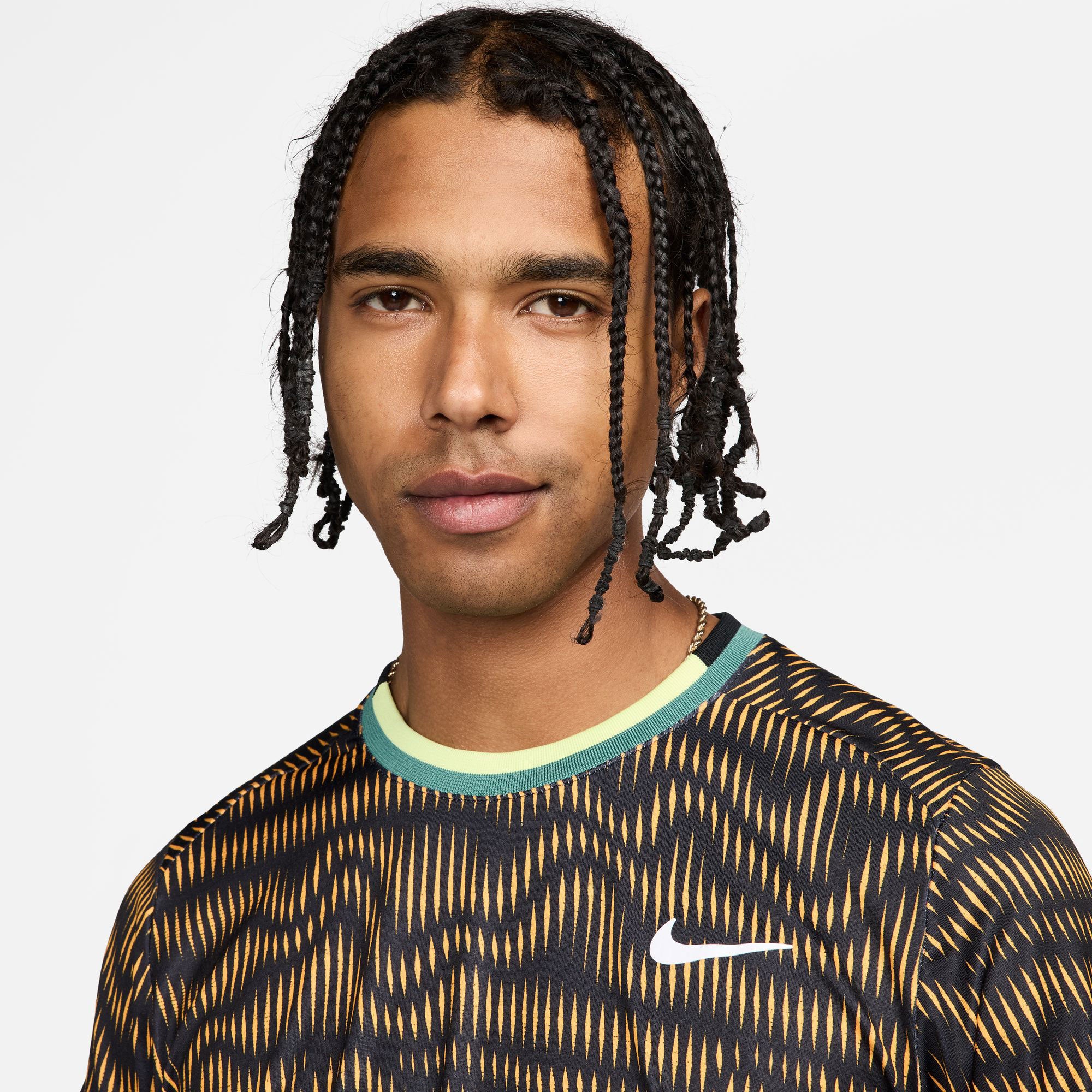 NikeCourt Advantage Men's Dri-FIT Printed Tennis Shirt - Black (3)