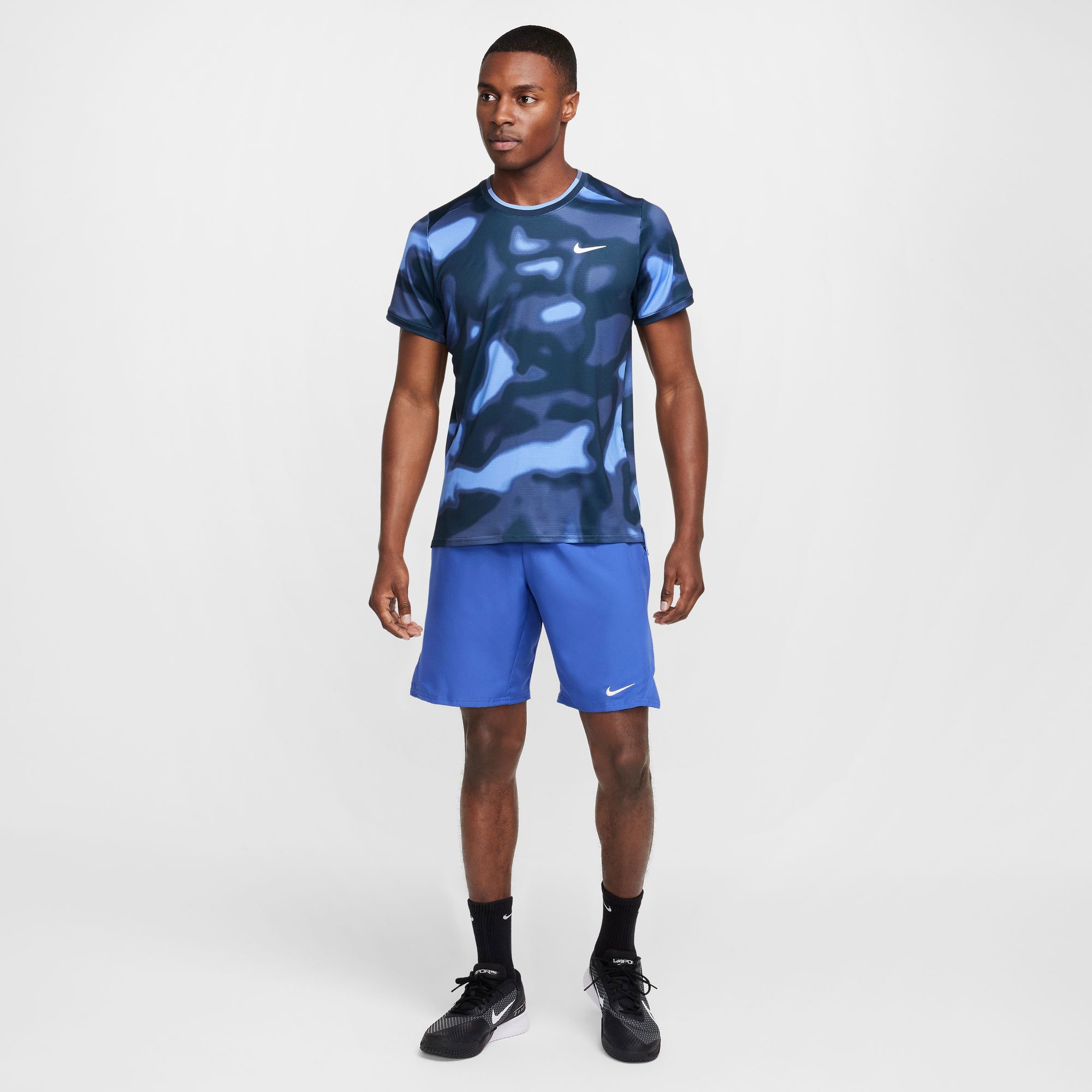 NikeCourt Advantage Men's Dri-FIT Printed Tennis Shirt - Blue (5)