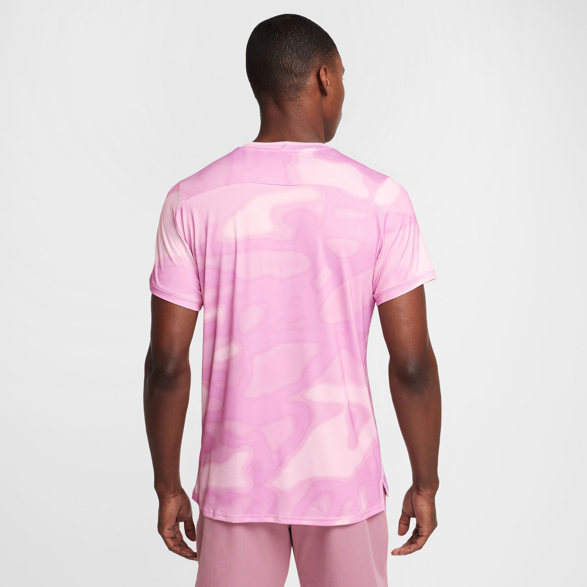NikeCourt Advantage Men's Dri-FIT Printed Tennis Shirt - Roze (2)