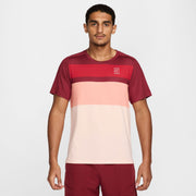 NikeCourt Advantage Men's Dri-FIT Printed Tennis Shirt - Red (1)