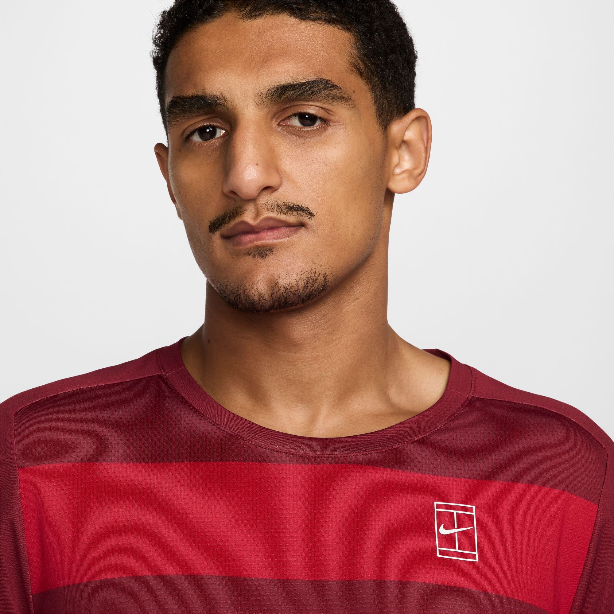 NikeCourt Advantage Men's Dri-FIT Printed Tennis Shirt - Red (3)