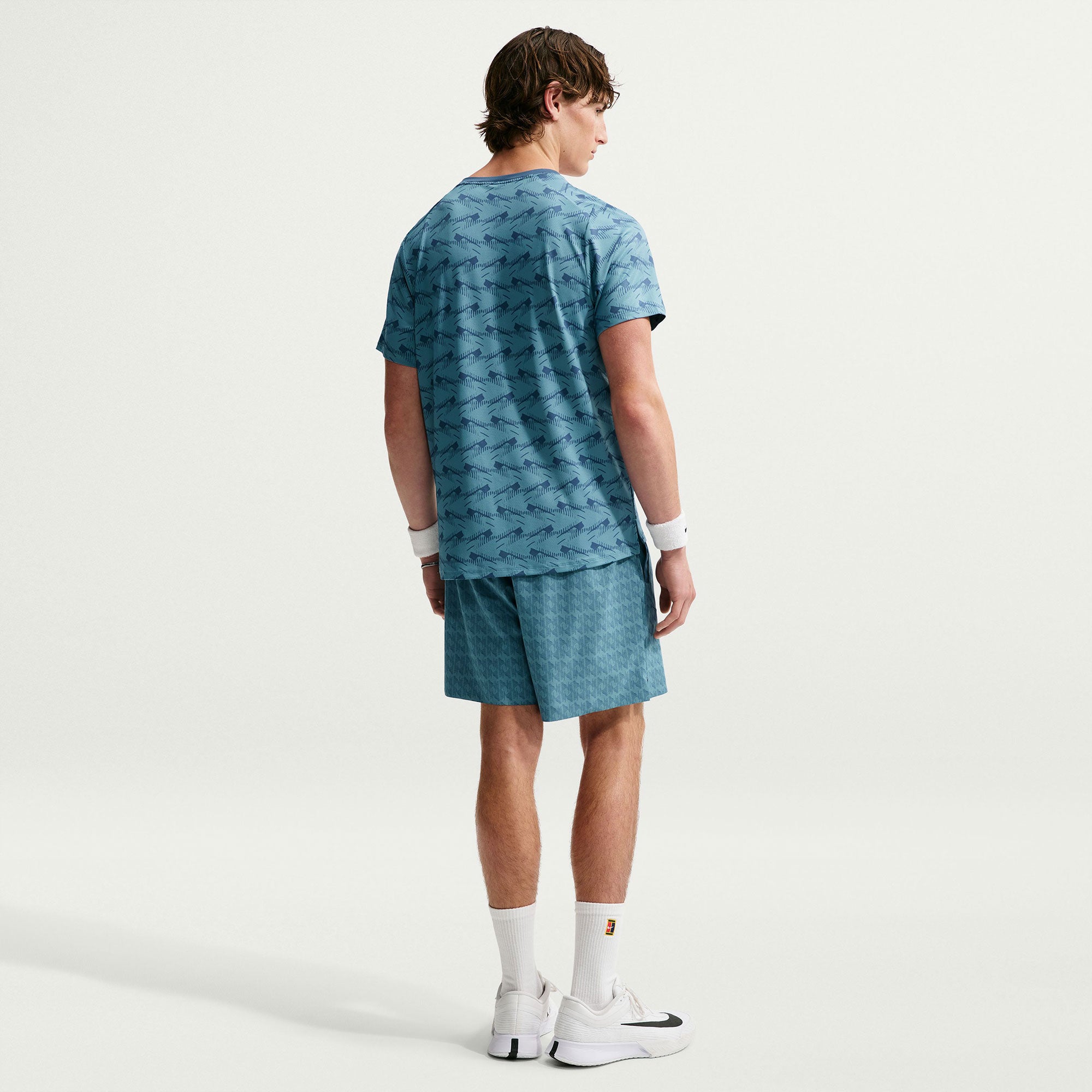 NikeCourt Advantage Men's Dri-FIT Printed Tennis Shirt - Blue (5)