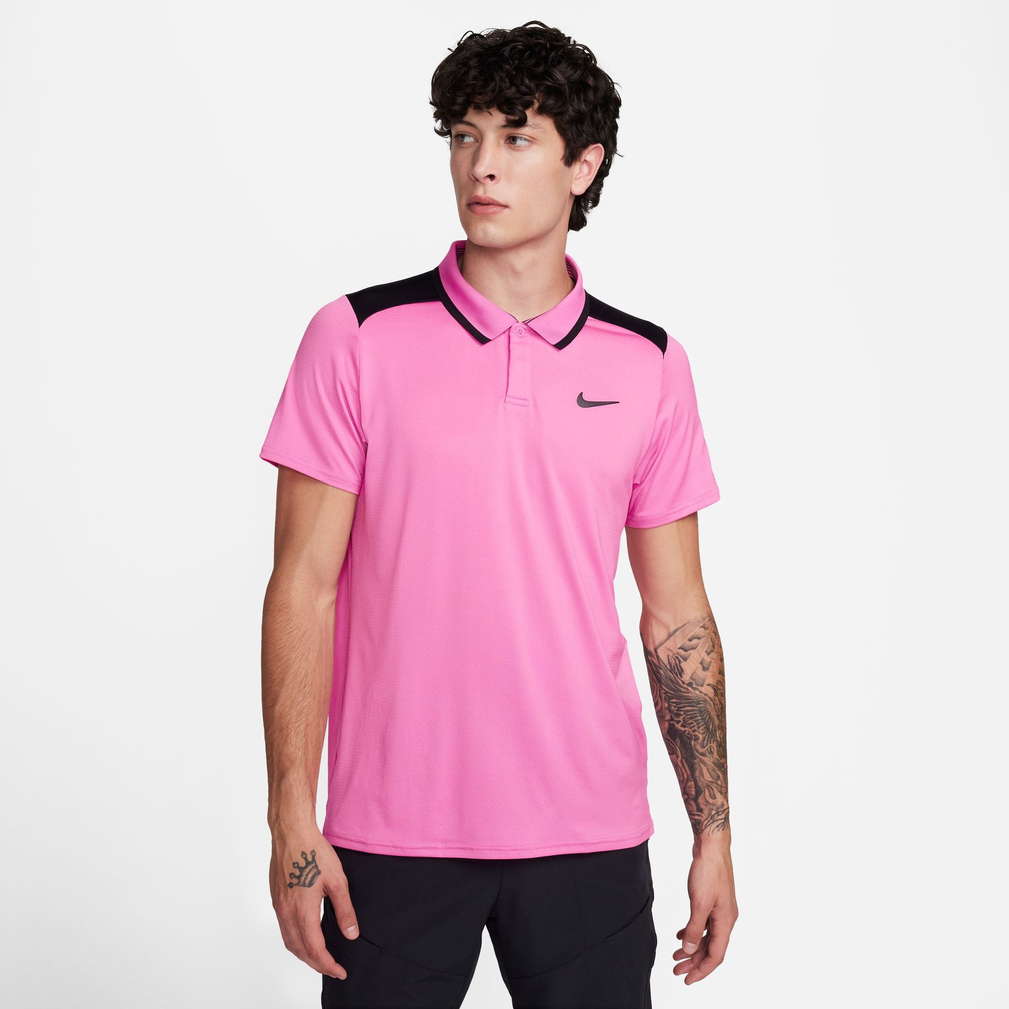 NikeCourt Advantage Men's Dri-FIT Tennis Polo - Pink (1)