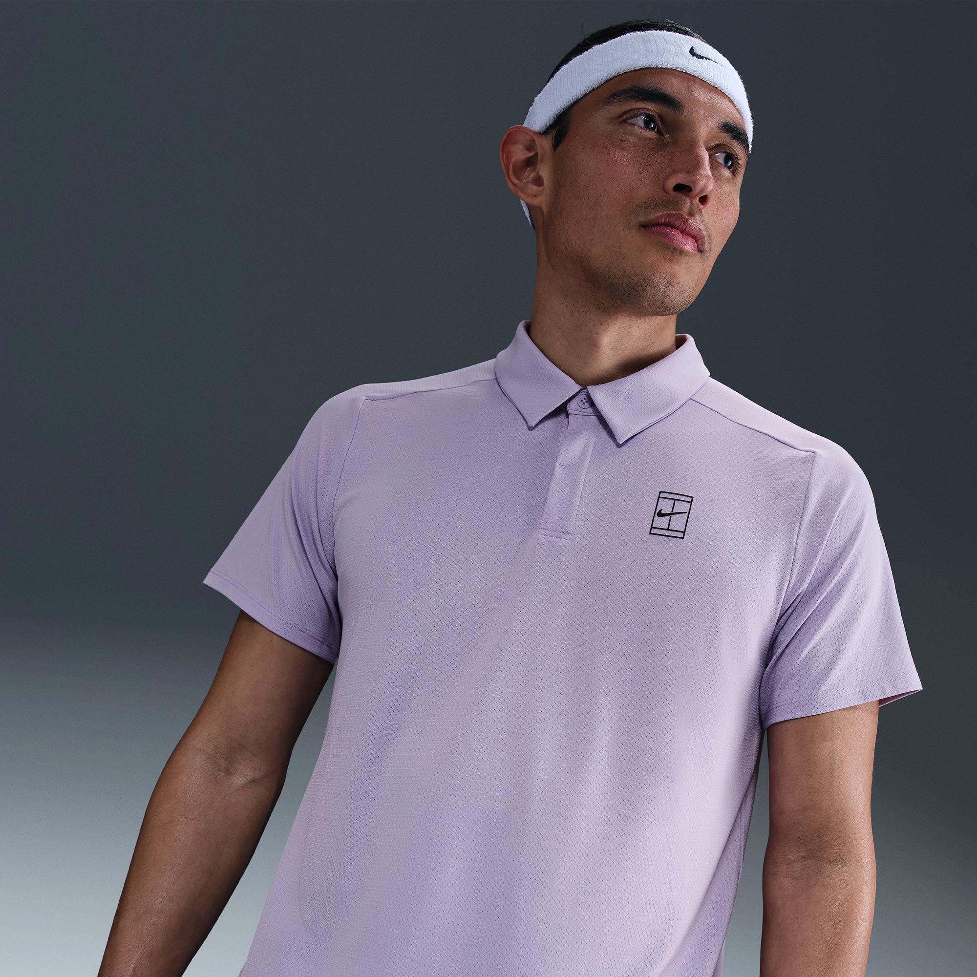 NikeCourt Advantage Men's Dri-FIT Tennis Polo - Purple (1)