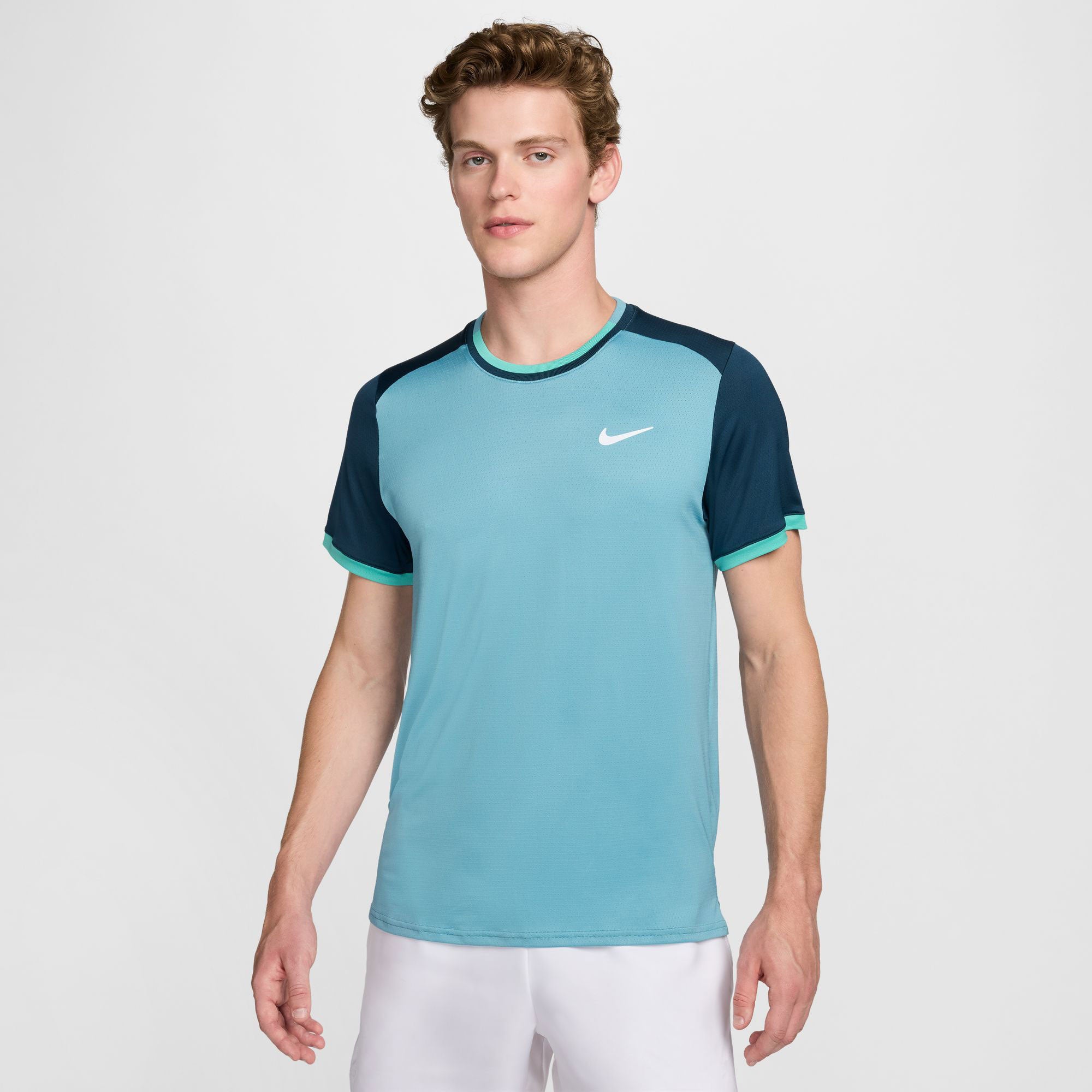 NikeCourt Advantage Men's Dri-FIT Tennis Shirt - Blue (1)
