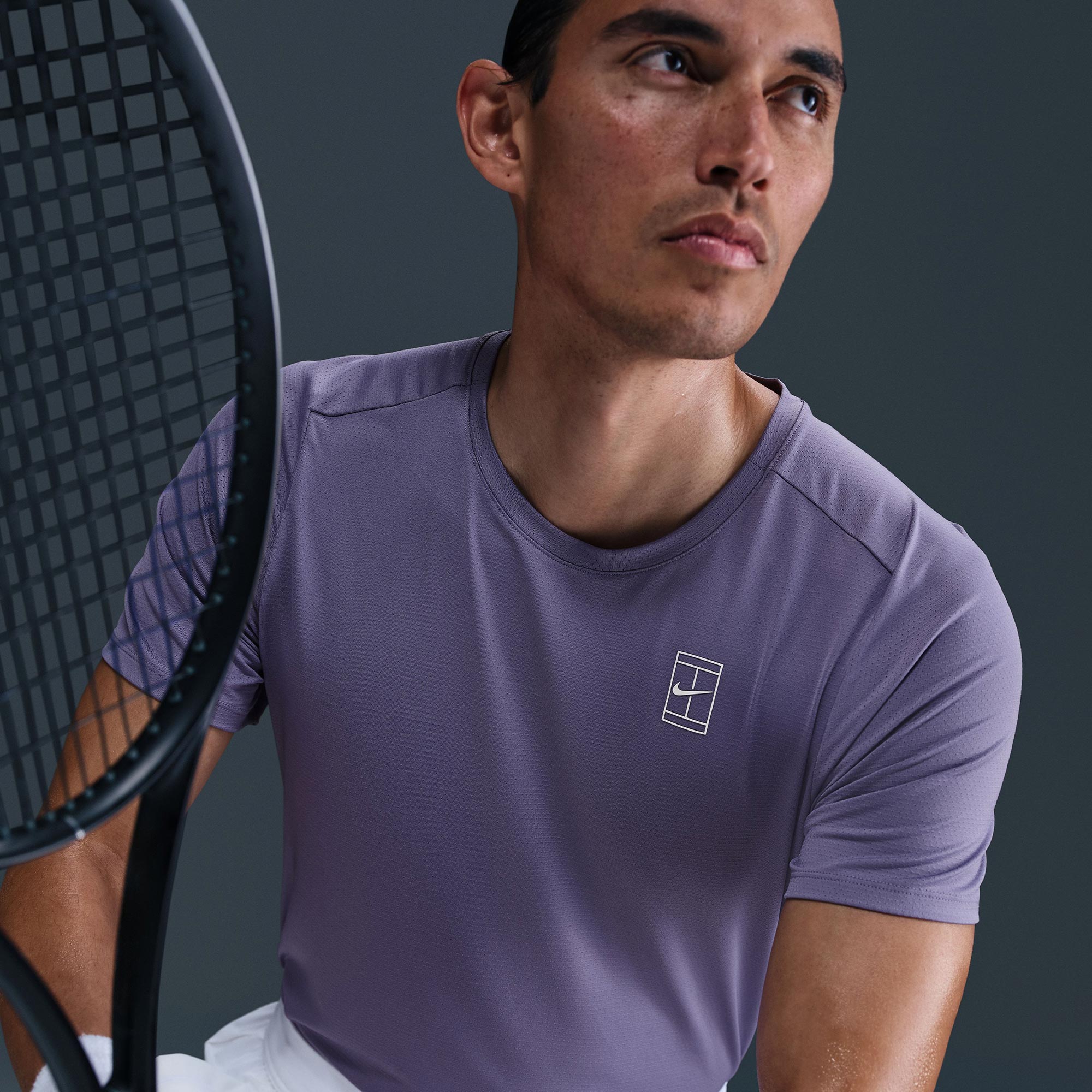 NikeCourt Advantage Men's Dri-FIT Tennis Shirt - Purple | Tennis Only