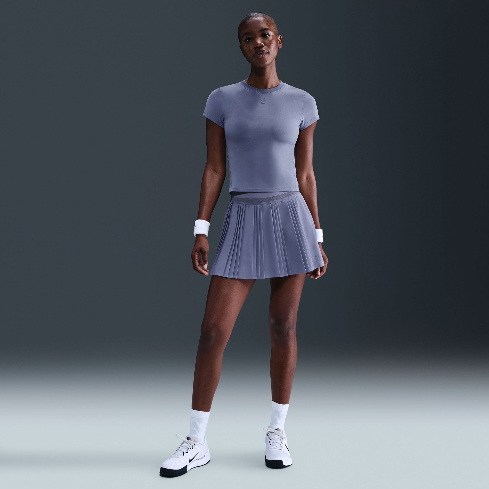 NikeCourt Advantage Women's Dri-FIT High-Waisted Pleated Tennis Skirt - Blue (1)