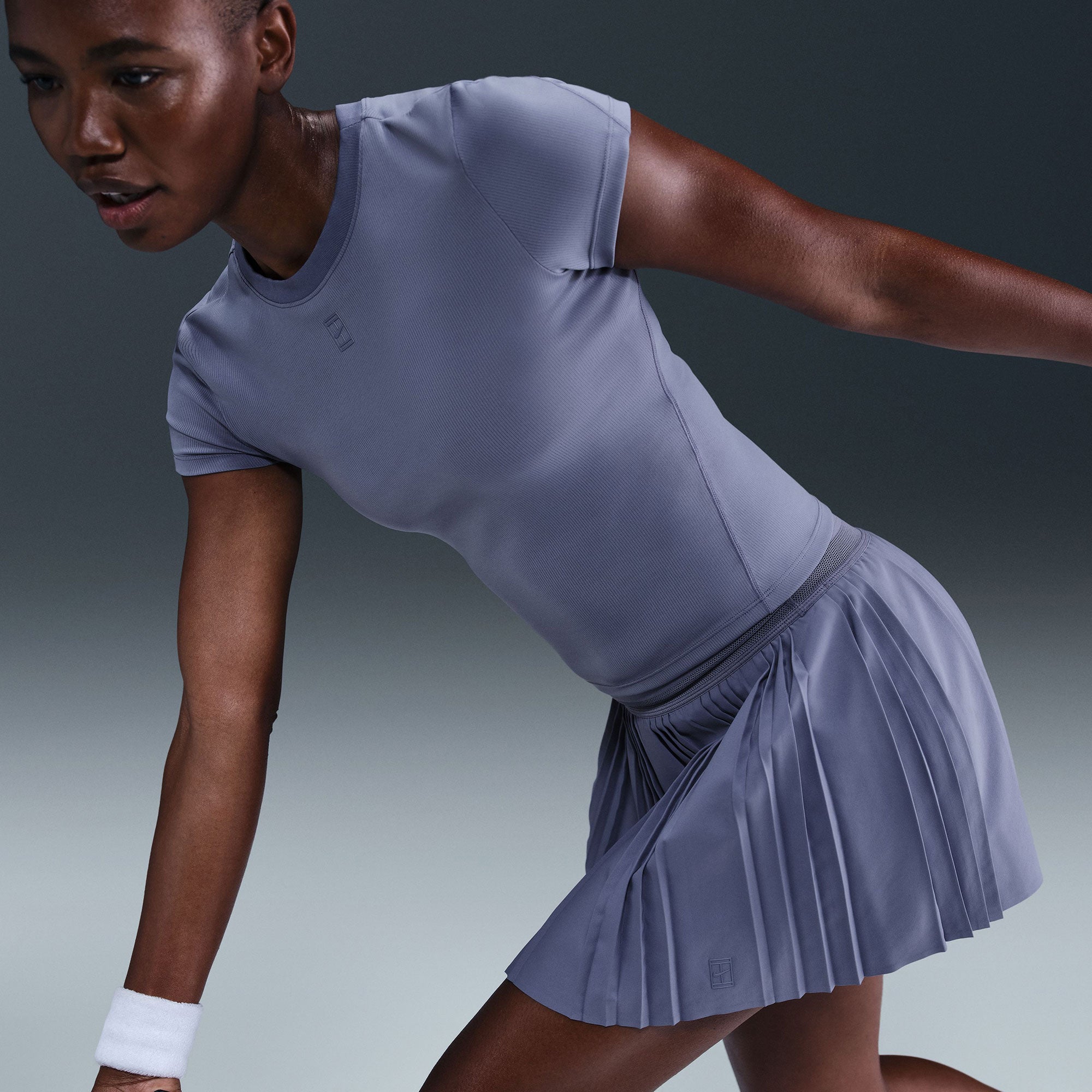 NikeCourt Advantage Women's Dri-FIT High-Waisted Pleated Tennis Skirt - Blue (5)