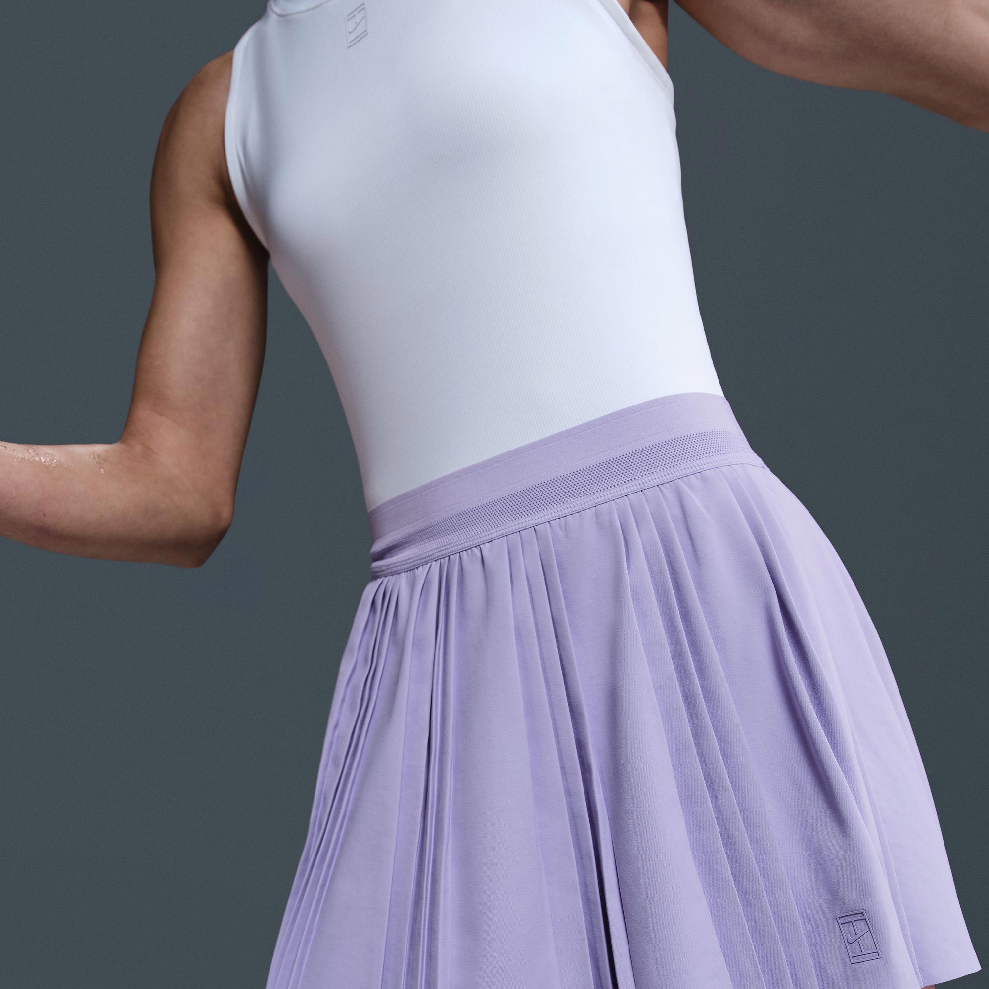NikeCourt Advantage Women's Dri-FIT High-Waisted Pleated Tennis Skirt - Purple (3)