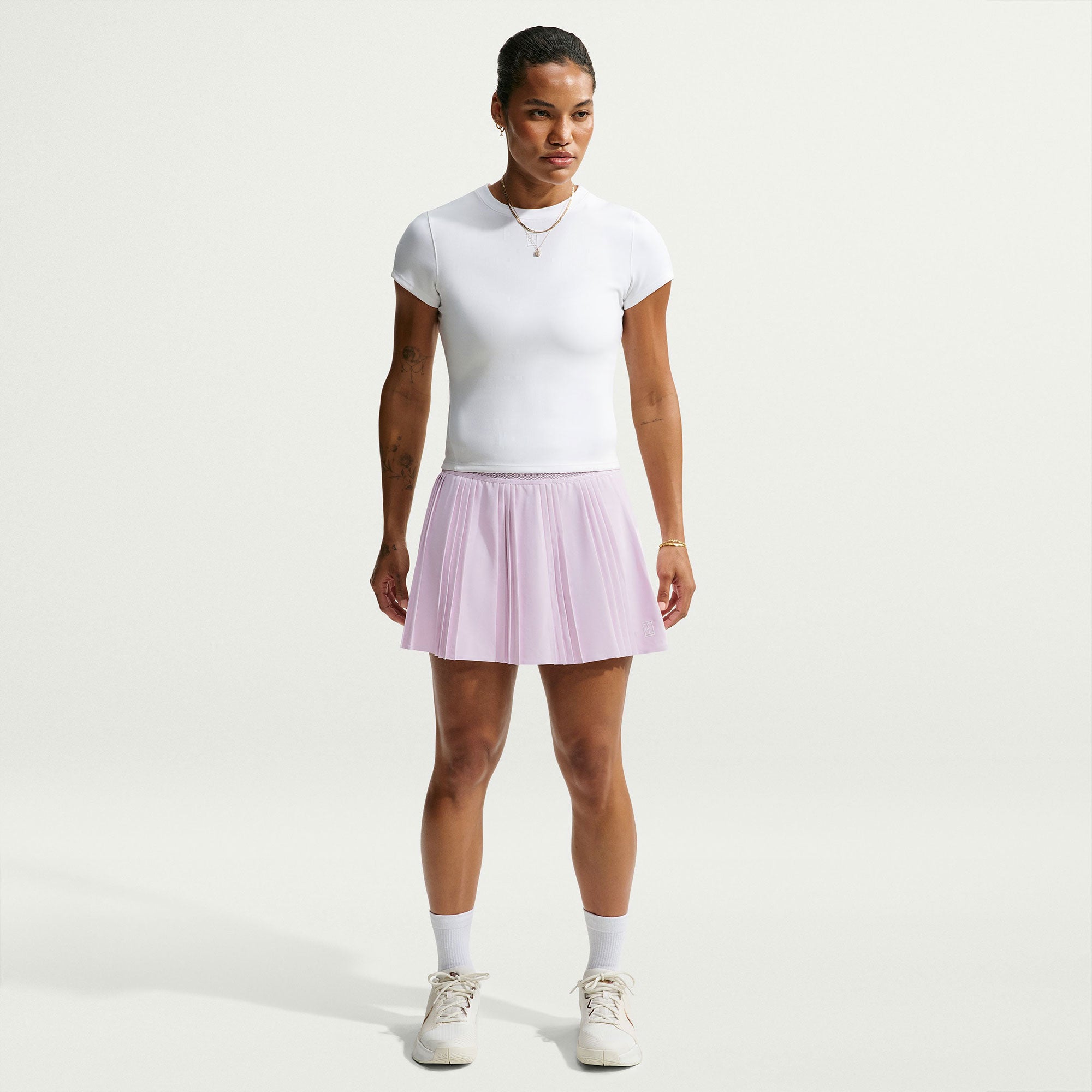 NikeCourt Advantage Women's Dri-FIT High-Waisted Pleated Tennis Skirt - Pink (1)