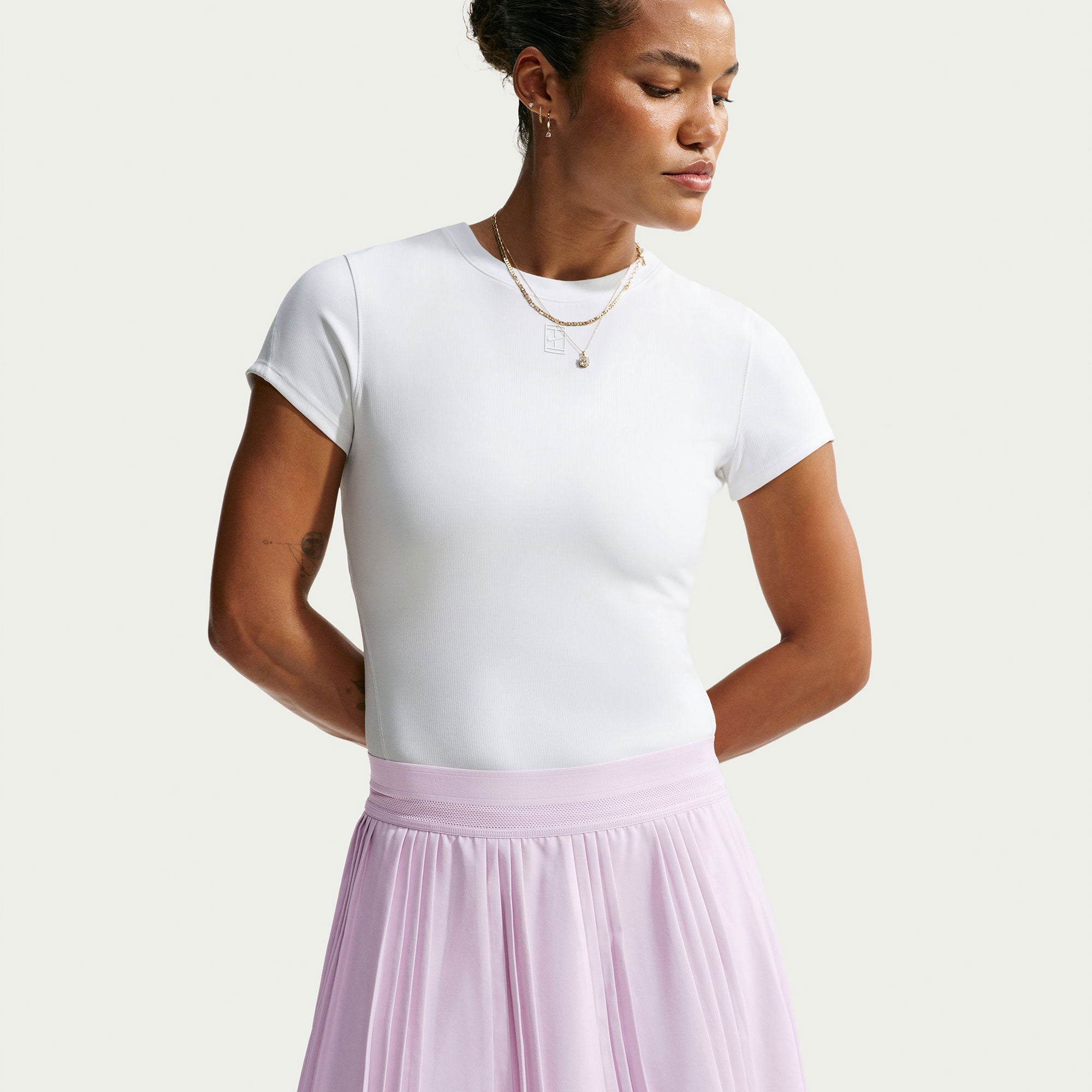 NikeCourt Advantage Women's Dri-FIT High-Waisted Pleated Tennis Skirt - Pink (3)