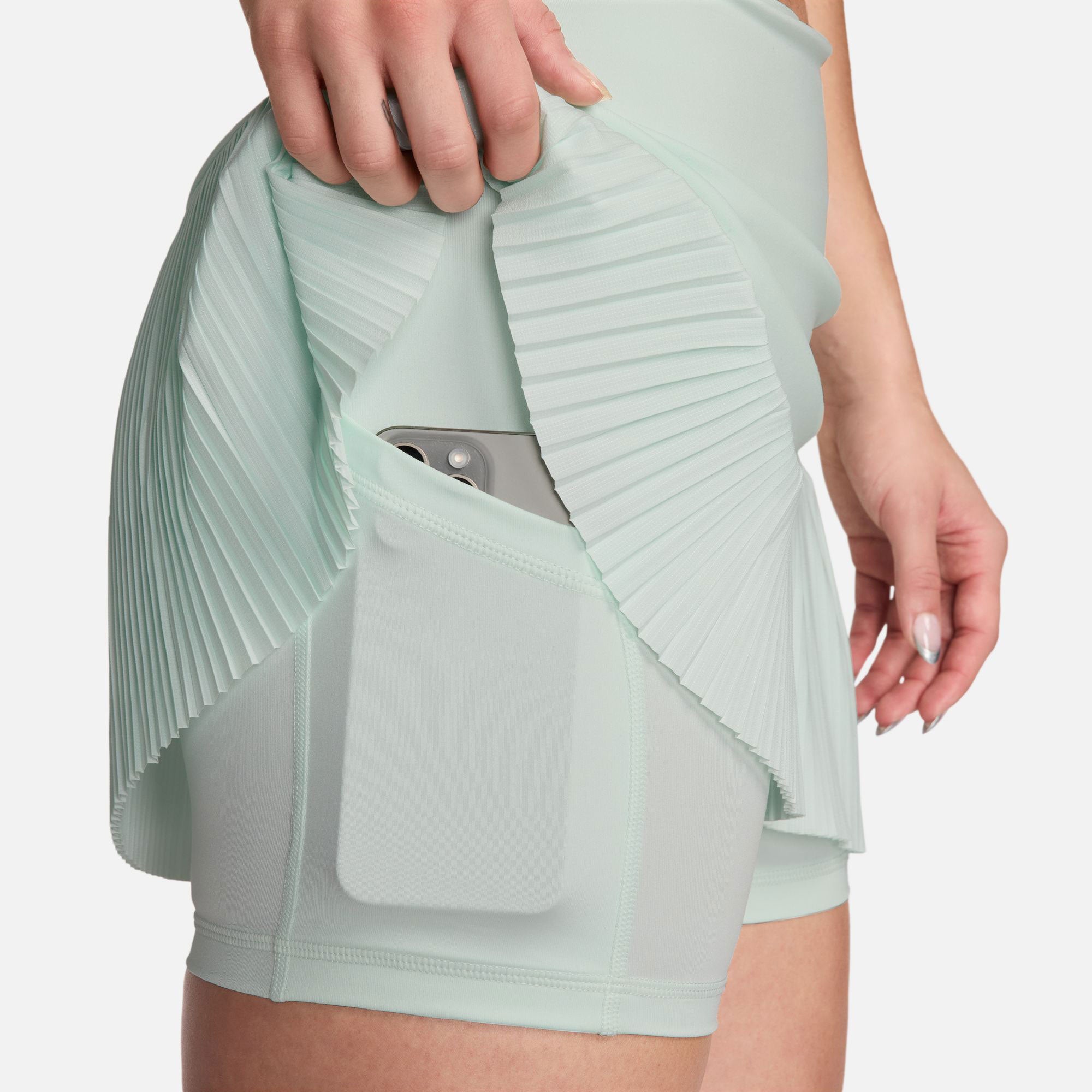 NikeCourt Advantage Women's Dri-FIT Pleated Tennis Skirt - Green (5)
