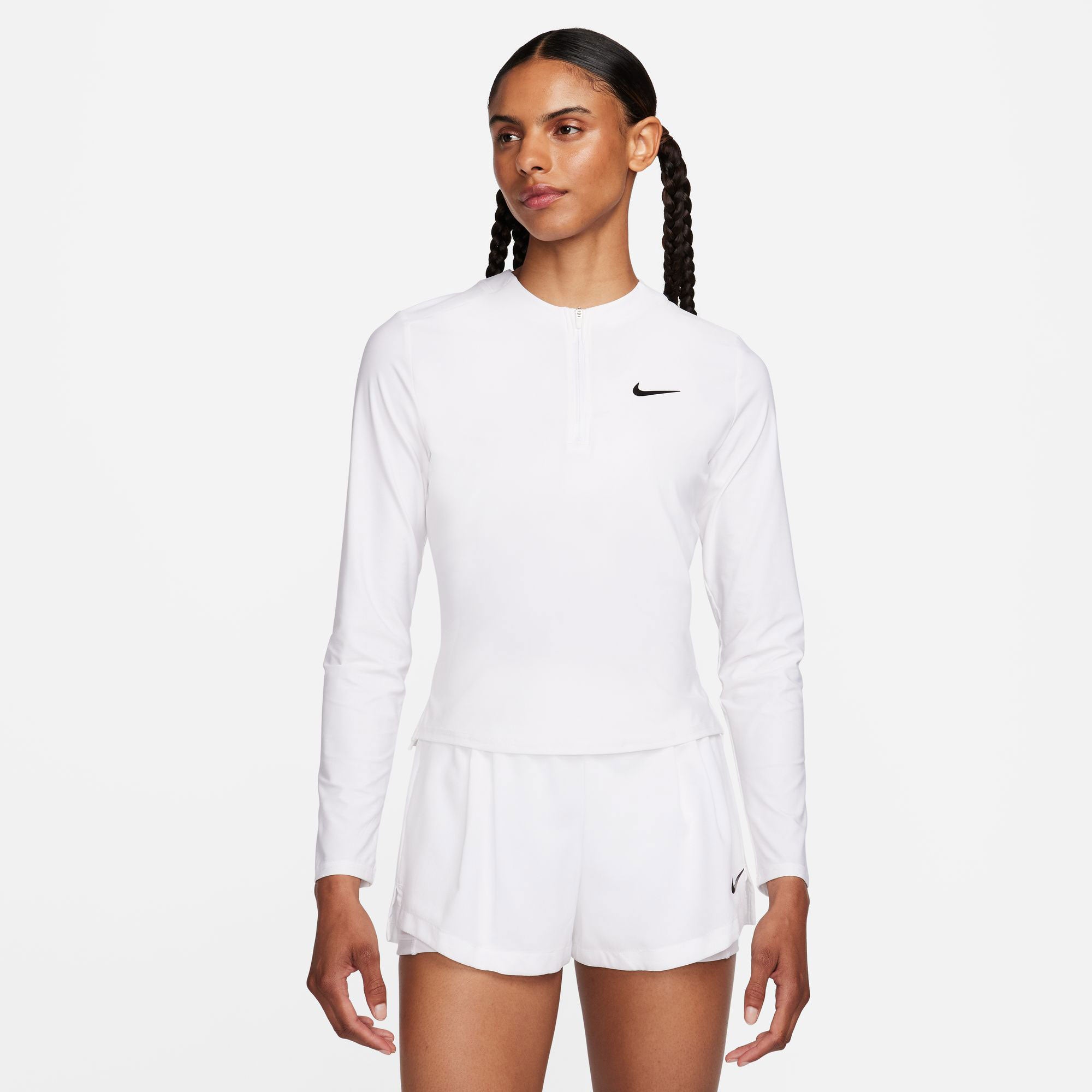 NikeCourt Advantage Women's Dri-FIT Tennis Mid Layer - White (1)