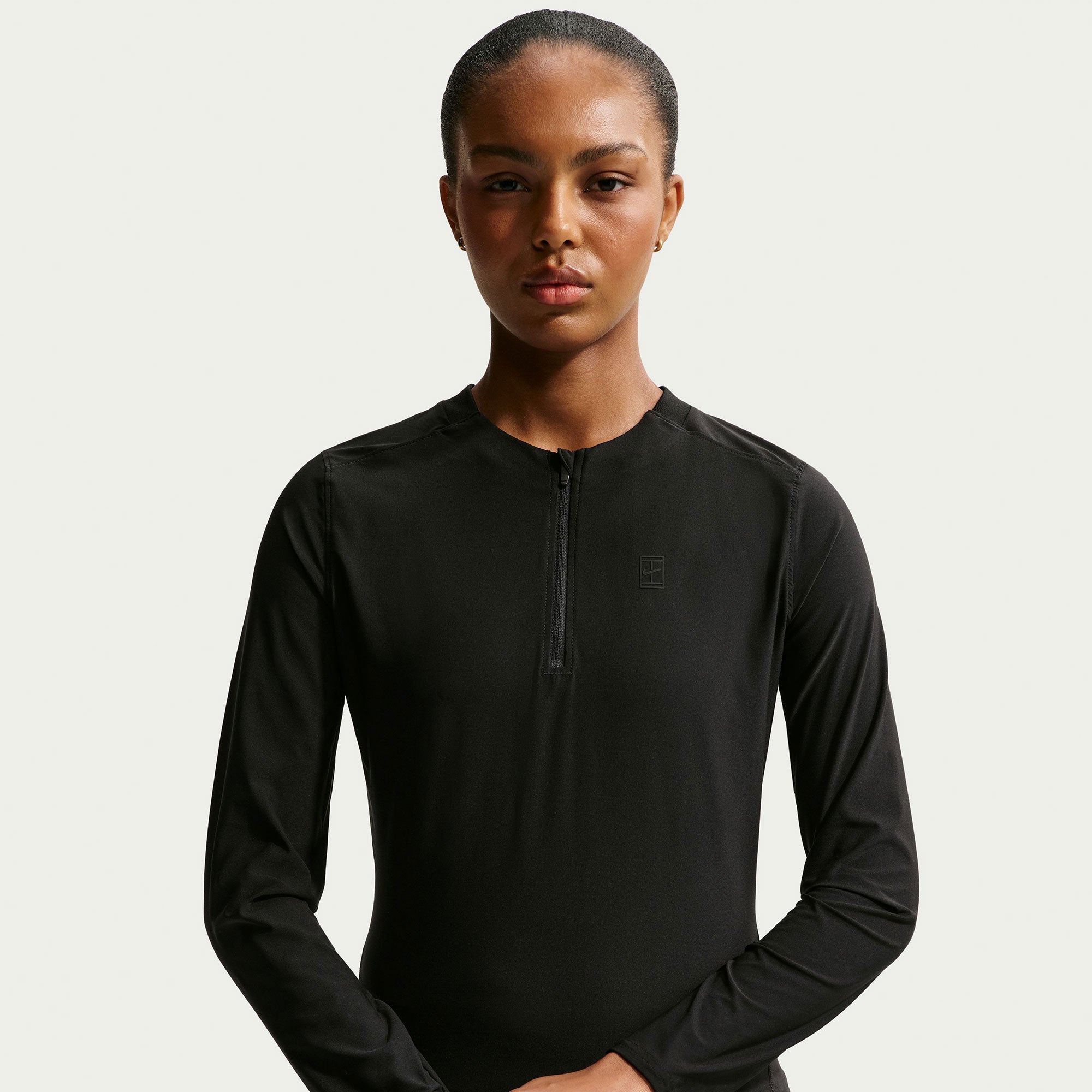 NikeCourt Advantage Women's Dri-FIT Tennis Mid Layer - Black (1)