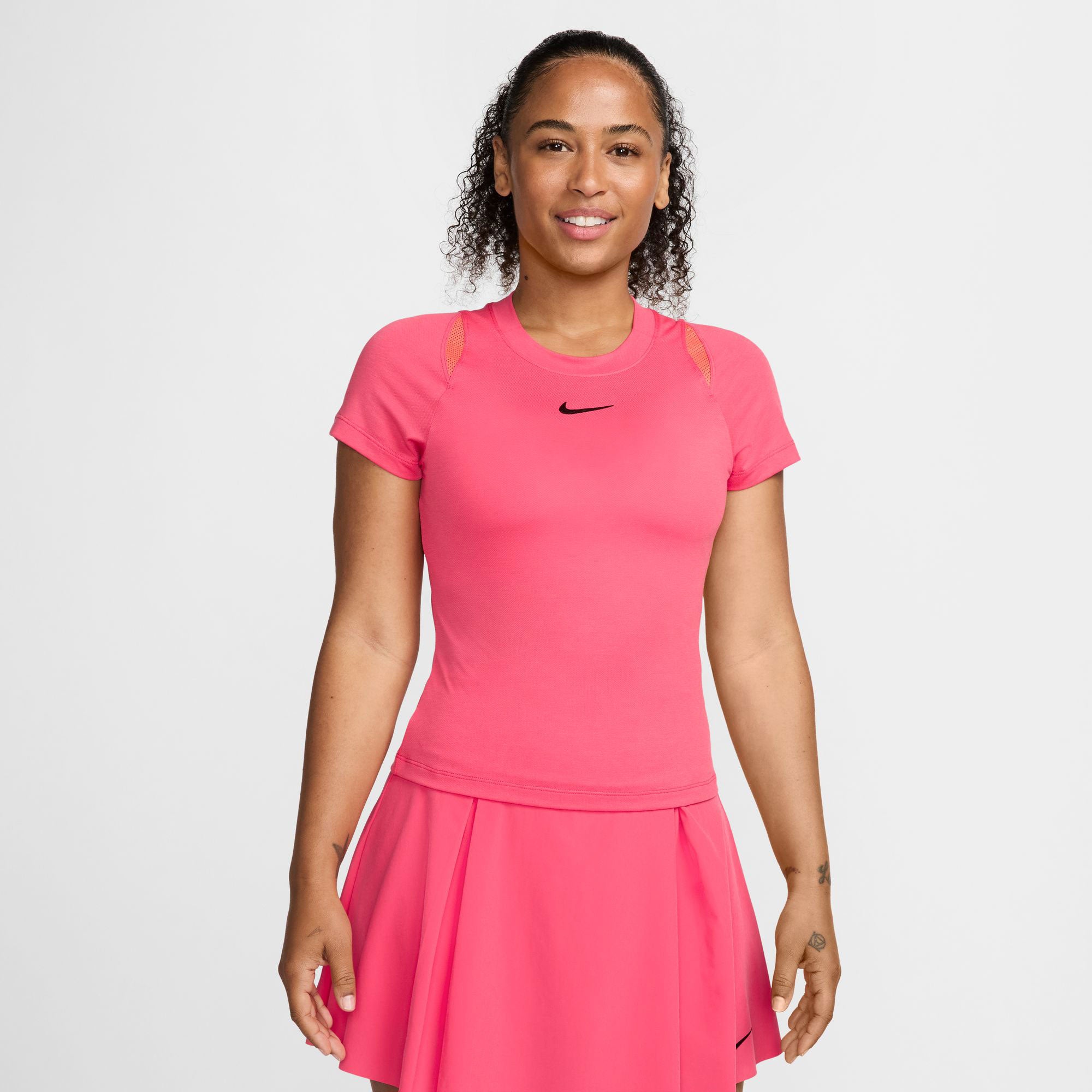 NikeCourt Advantage Women's Dri-FIT Tennis Shirt - Pink (1)