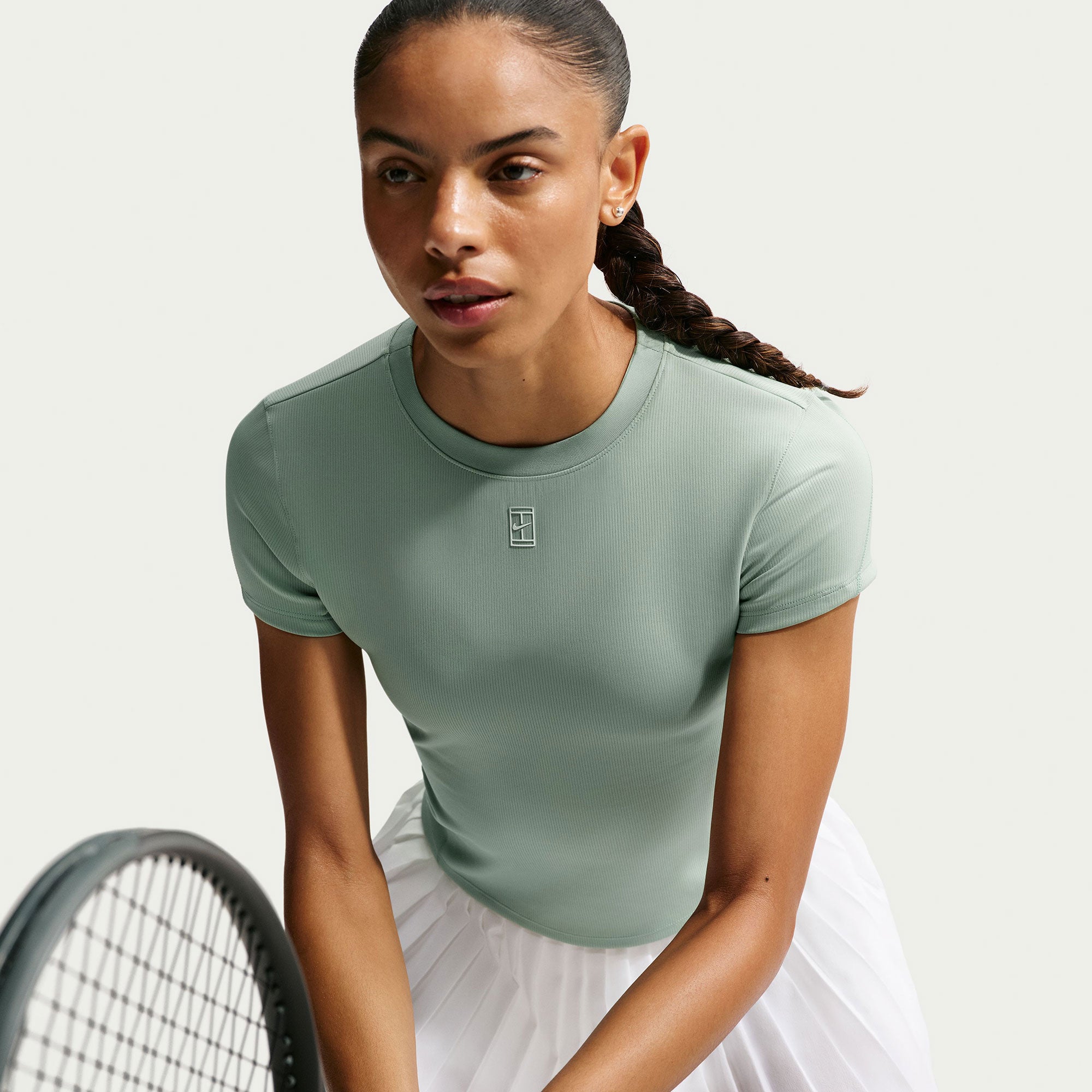 NikeCourt Advantage Women's Dri-FIT Tennis Shirt - Green (3)