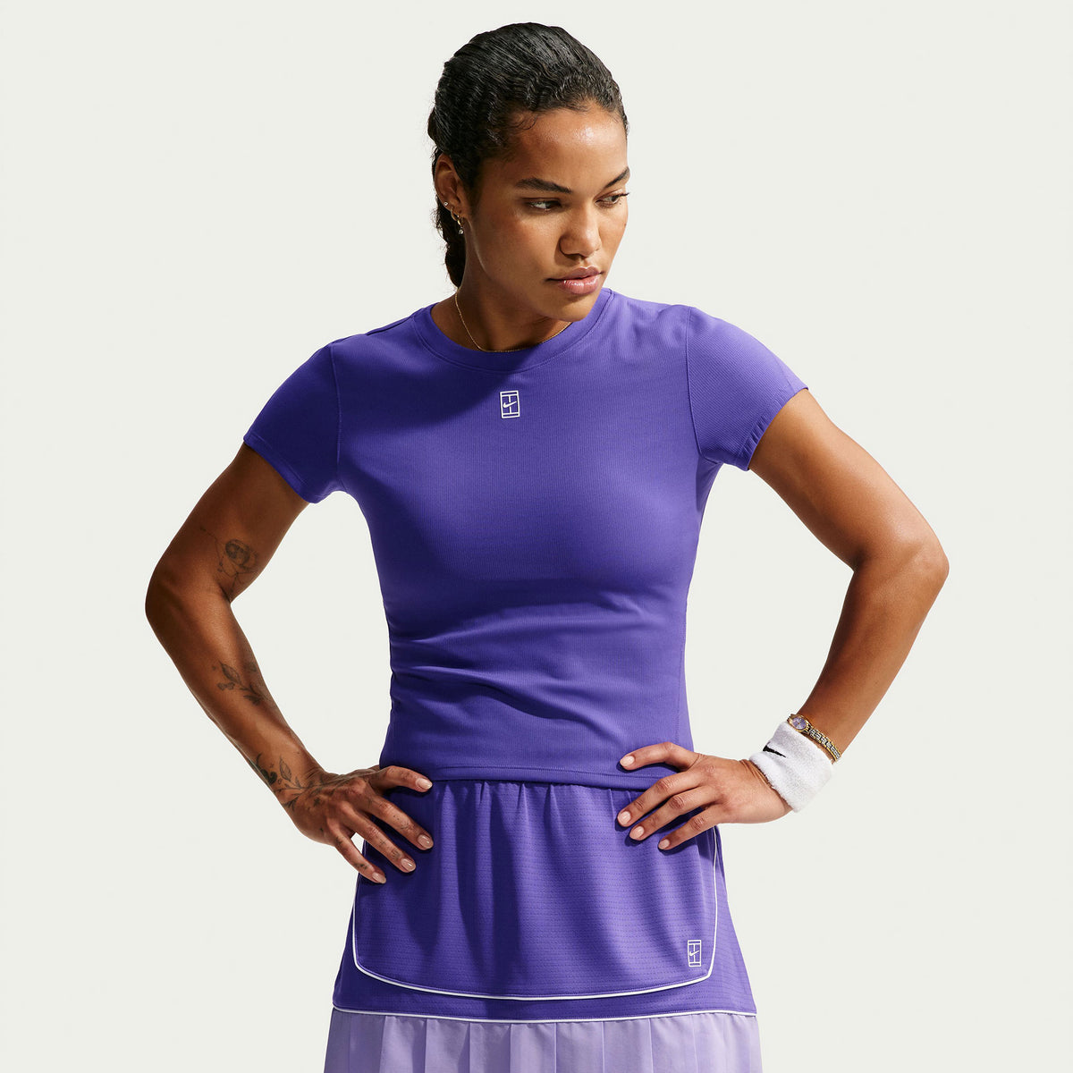 NikeCourt Advantage Women's Dri-FIT Tennis Shirt - Purple (1)