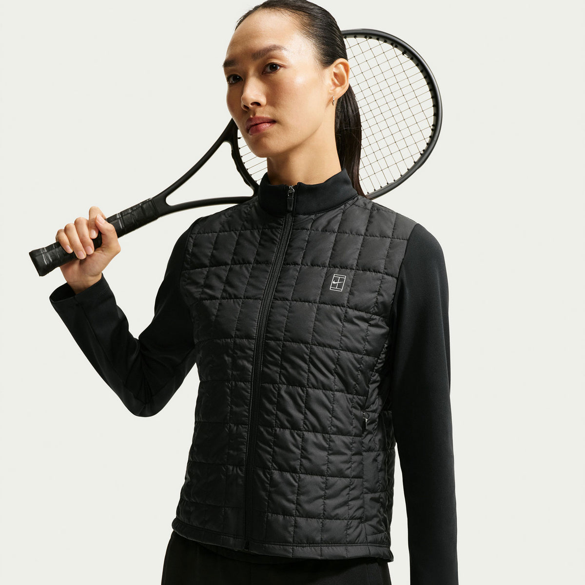NikeCourt Advantage Women's Therma-FIT Tennis Jacket - Black (1)