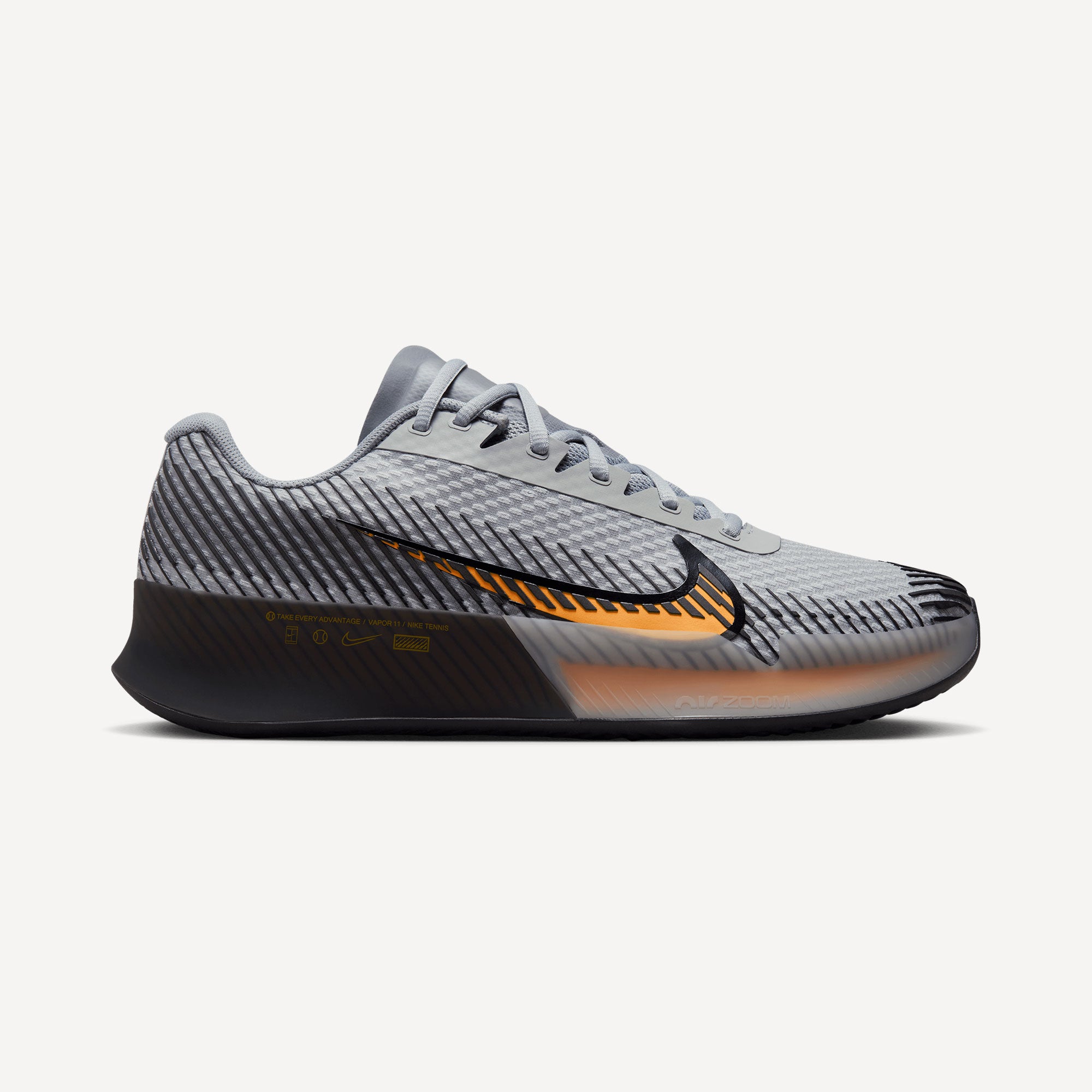 NikeCourt Air Zoom Vapor 11 Men's Clay Court Tennis Shoes - Grey (1)
