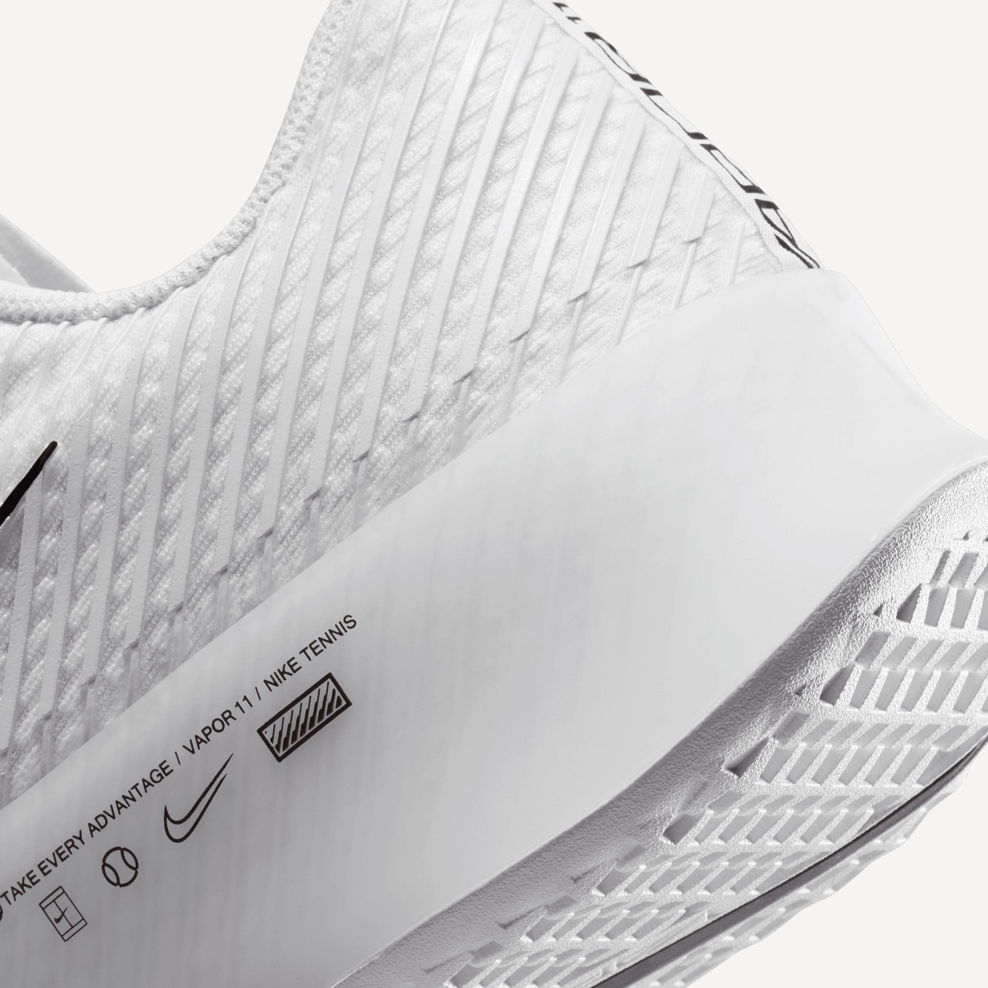 NikeCourt Air Zoom Vapor 11 Men's Hard Court Tennis Shoes White (8)
