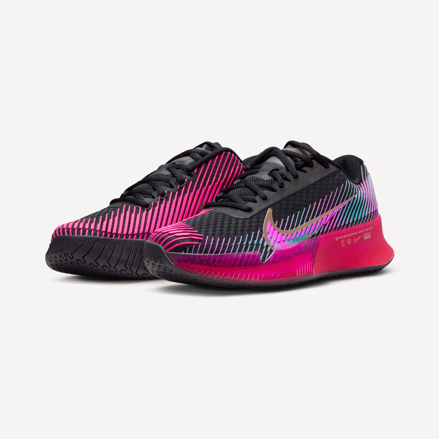 NikeCourt Air Zoom Vapor 11 Premium Women's Hard Court Tennis Shoes Black (4)