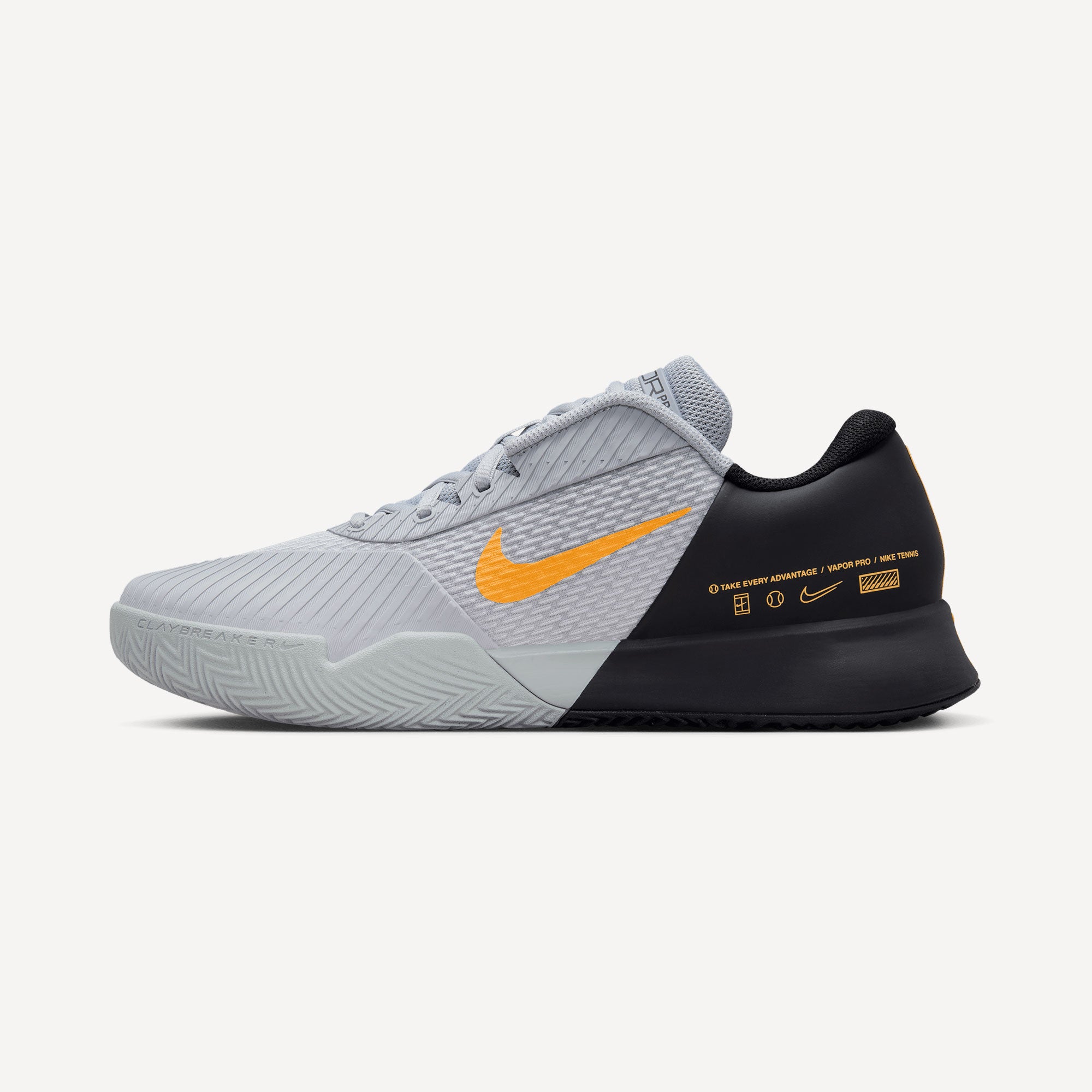 NikeCourt Air Zoom Vapor Pro 2 Men's Clay Court Tennis Shoes - Grey (3)