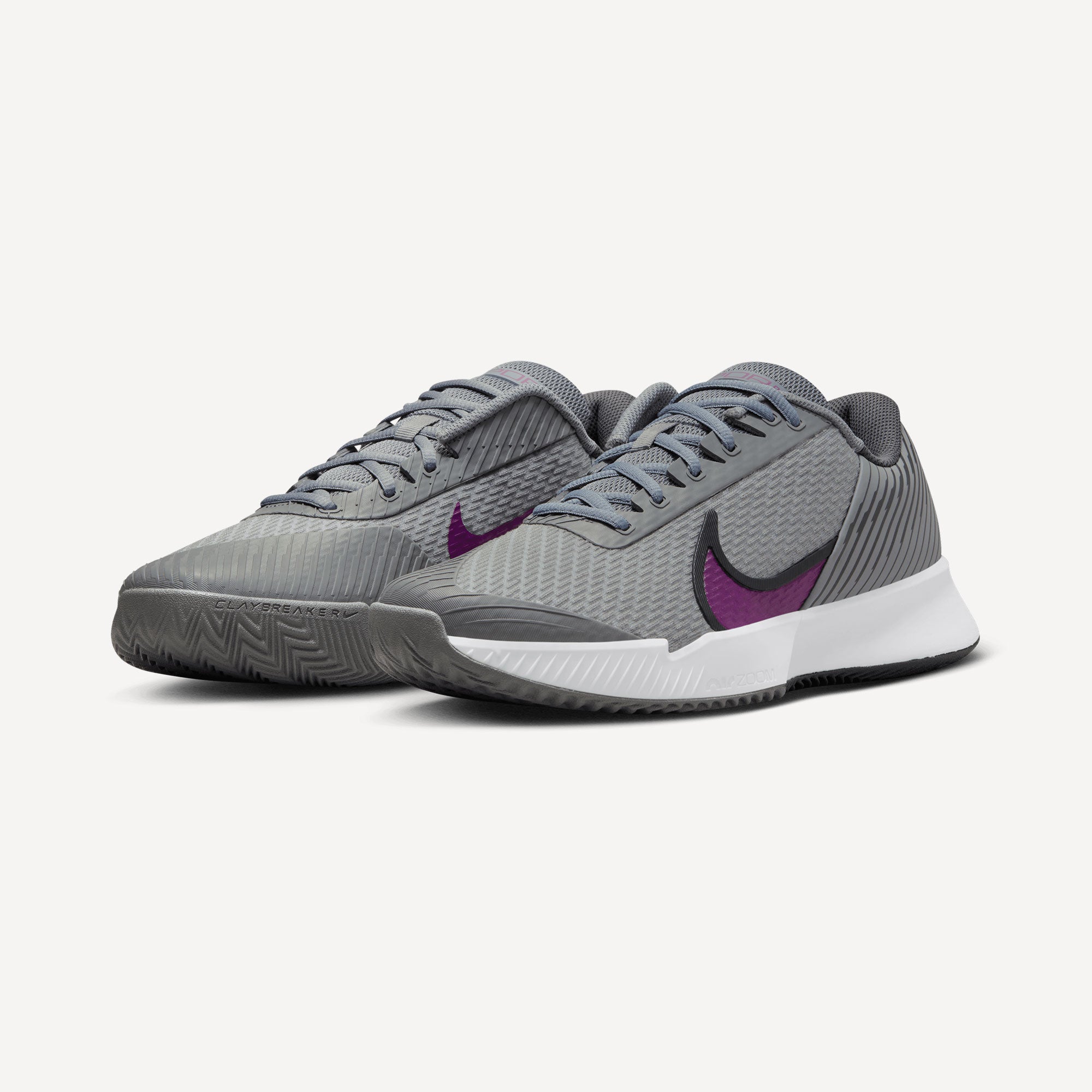 NikeCourt Air Zoom Vapor Pro 2 Men's Clay Court Tennis Shoes - Grey (4)