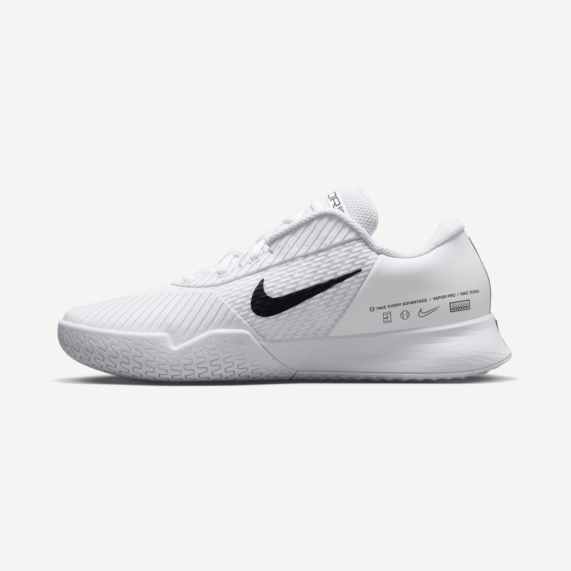 NikeCourt Air Zoom Vapor Pro 2 Men's Hard Court Tennis Shoes White (3)