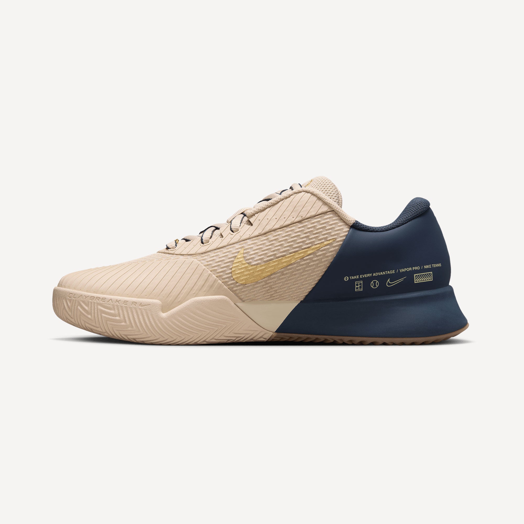 NikeCourt Air Zoom Vapor Pro 2 Premium Men's Clay Court Tennis Shoes - Sand (3)