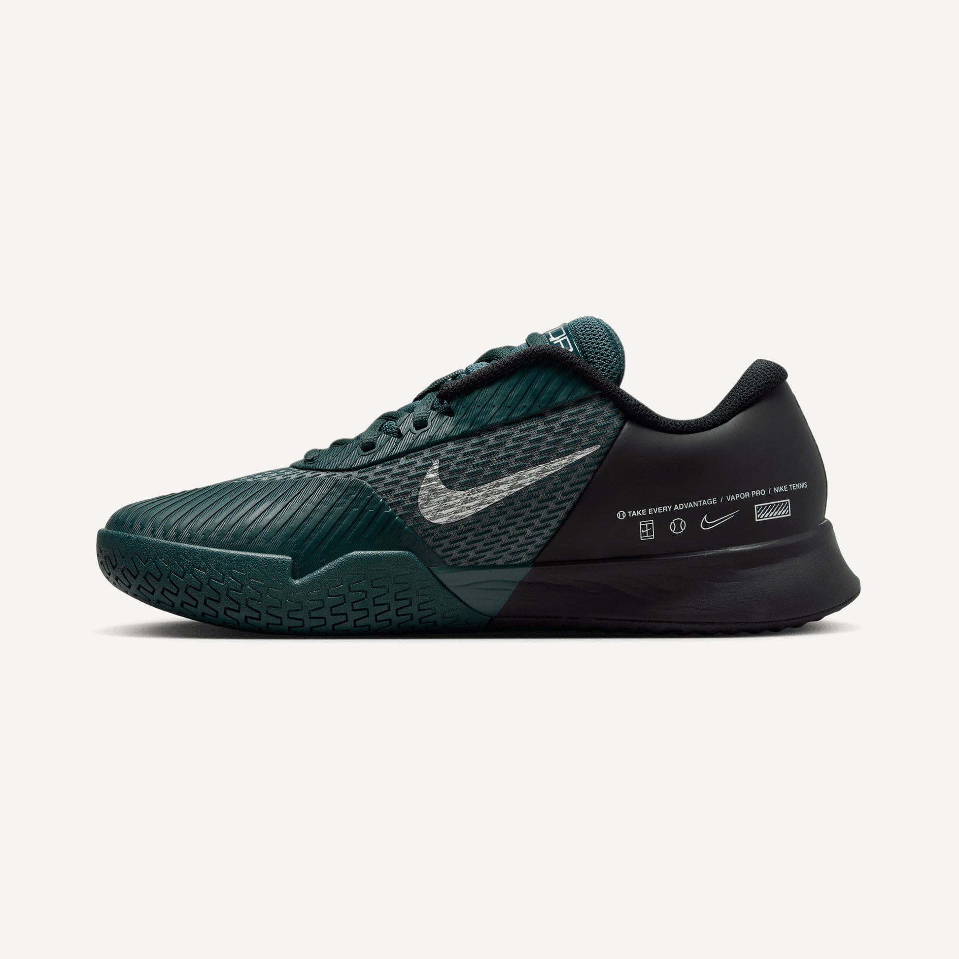 NikeCourt Air Zoom Vapor Pro 2 Premium Men's Hard Court Tennis Shoes Black (3)
