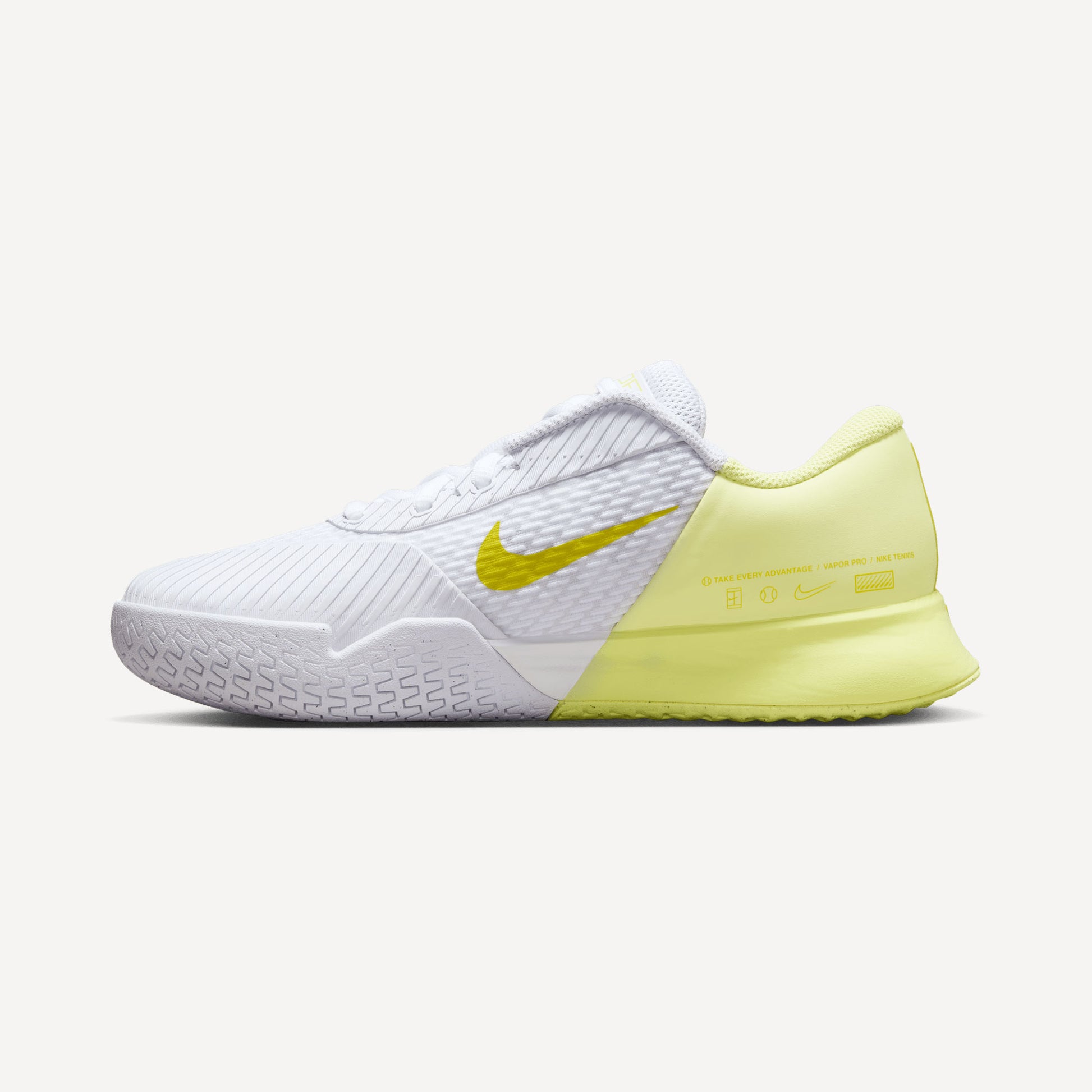 NikeCourt Air Zoom Vapor Pro 2 Women's Hard Court Tennis Shoes White (3)