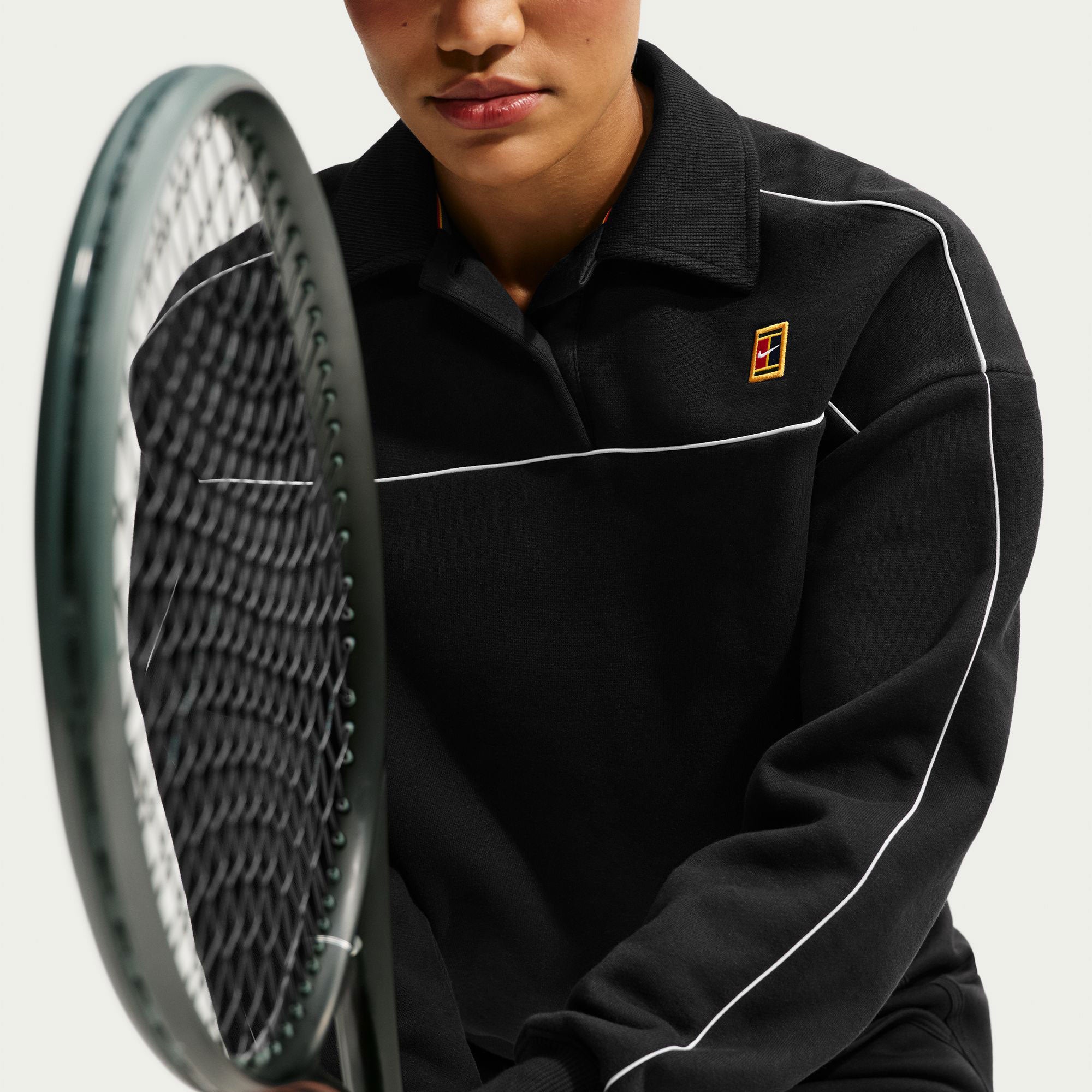 NikeCourt Court Women's Fleece Long-Sleeve Tennis Top - Black (3)