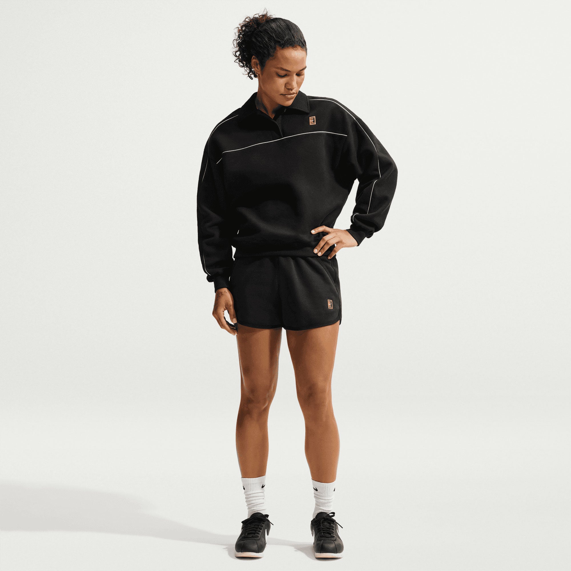 NikeCourt Court Women's Fleece Long-Sleeve Tennis Top - Black (4)