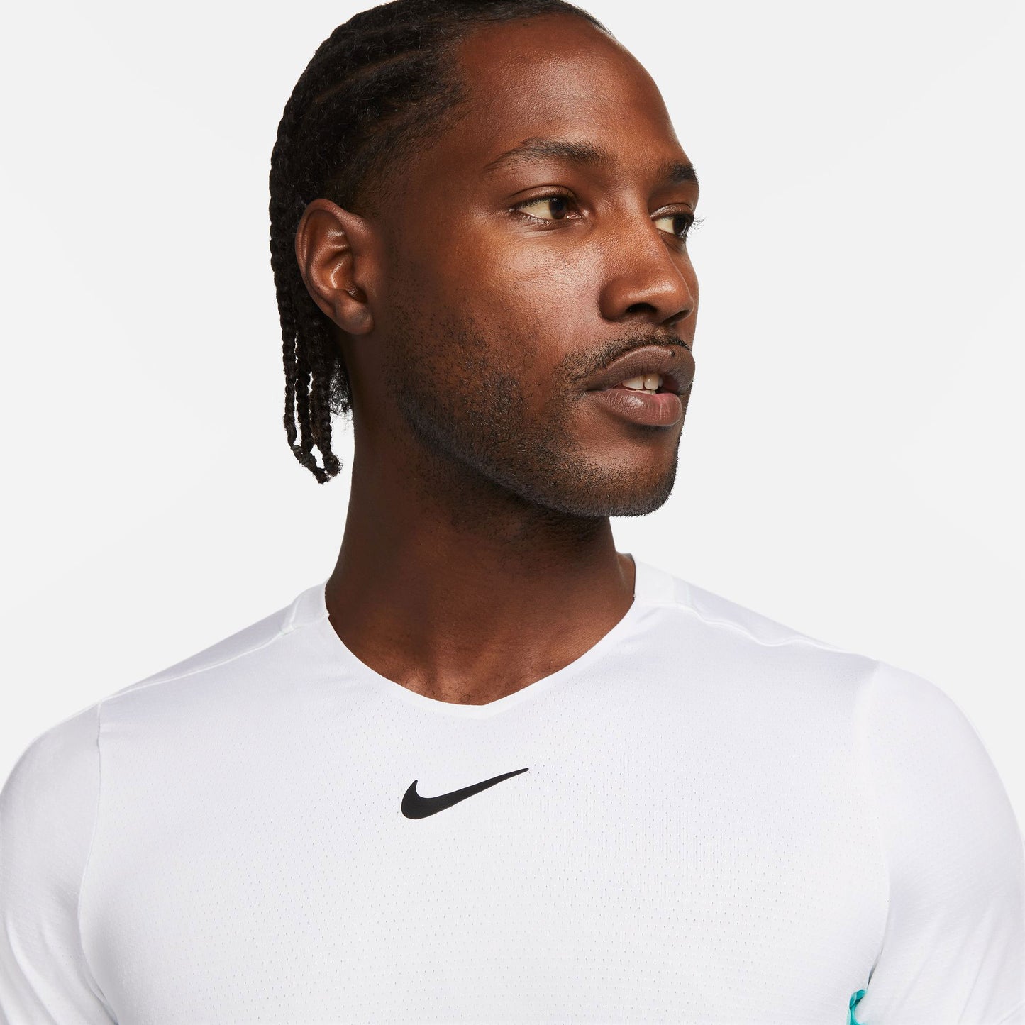 NikeCourt Dri-FIT Advantage Men's Printed Tennis Shirt White (3)