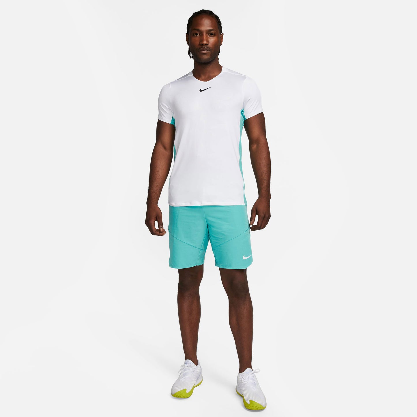 NikeCourt Dri-FIT Advantage Men's Printed Tennis Shirt White (5)