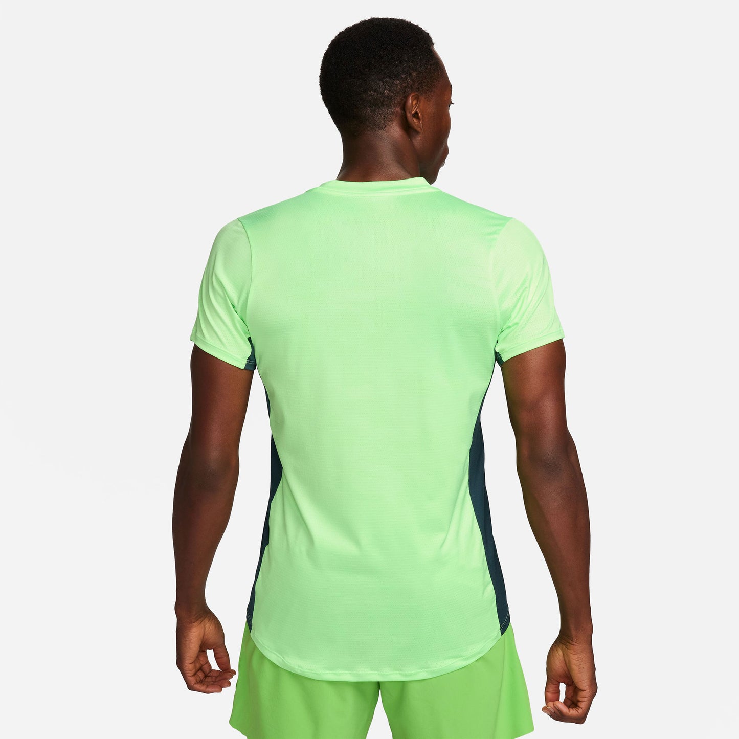NikeCourt Dri-FIT Advantage Men's Printed Tennis Shirt Lime (2)