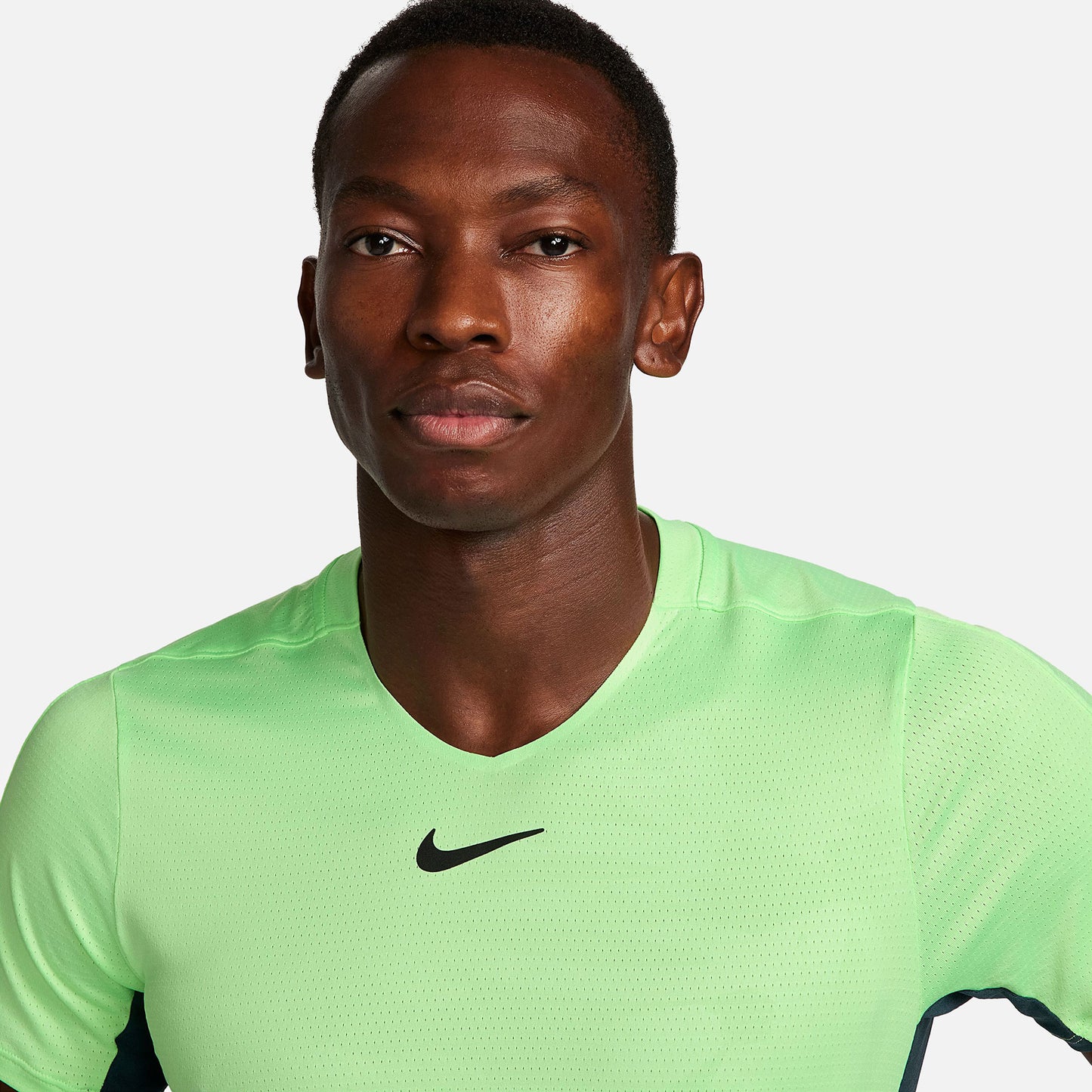 NikeCourt Dri-FIT Advantage Men's Printed Tennis Shirt Lime (3)
