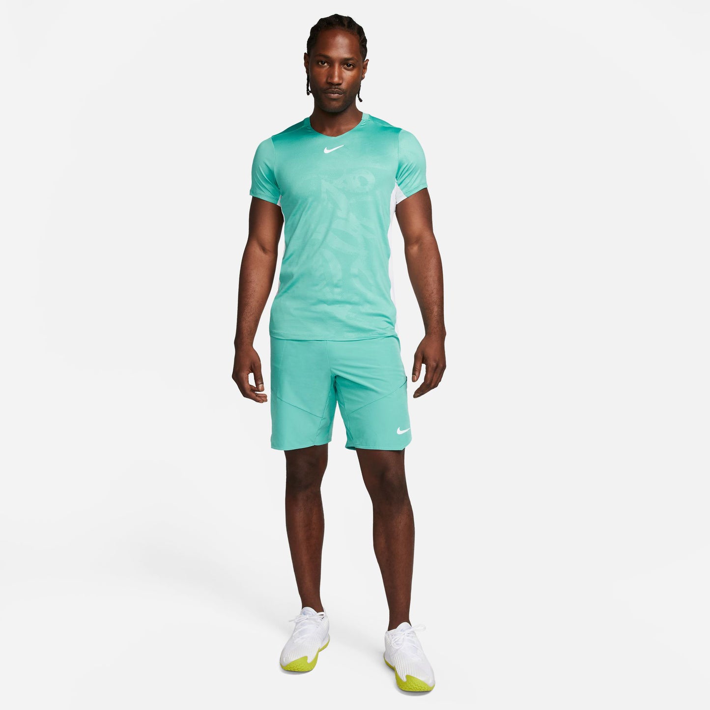 NikeCourt Dri-FIT Advantage Men's Printed Tennis Shirt Green (5)