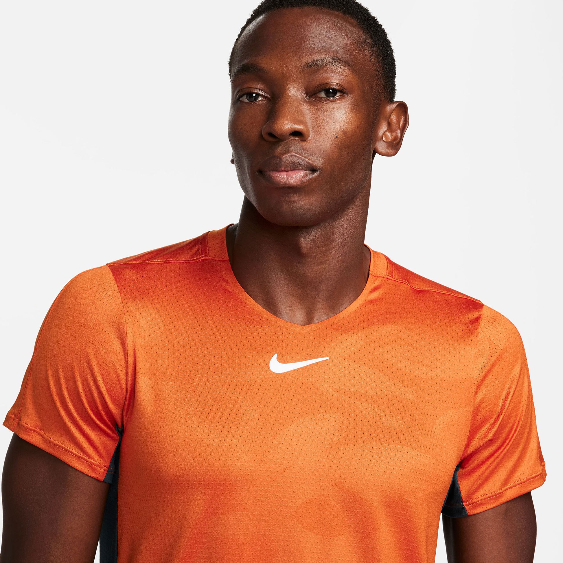 NikeCourt Dri-FIT Advantage Men's Printed Tennis Shirt Orange (3)
