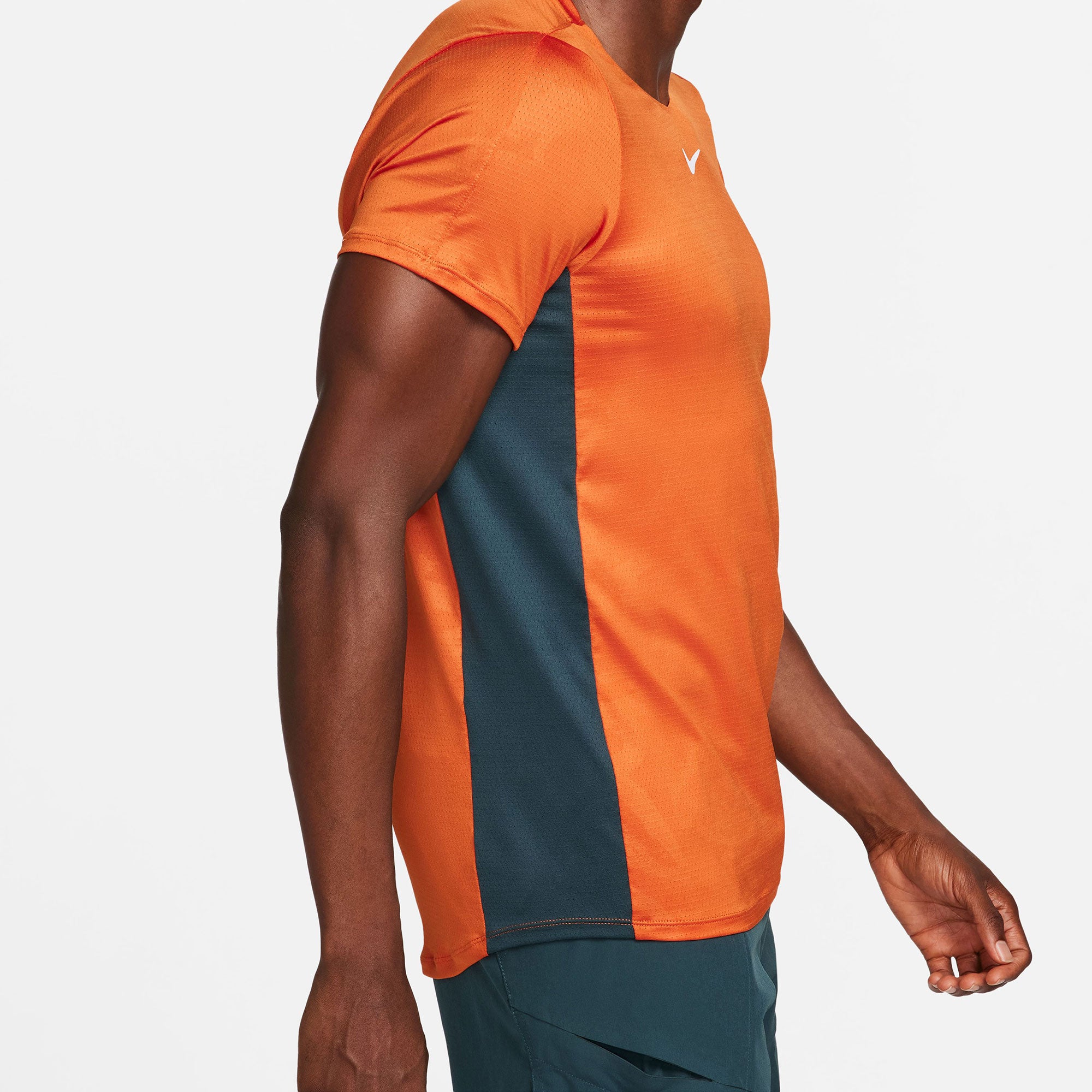 NikeCourt Dri-FIT Advantage Men's Printed Tennis Shirt Orange (4)