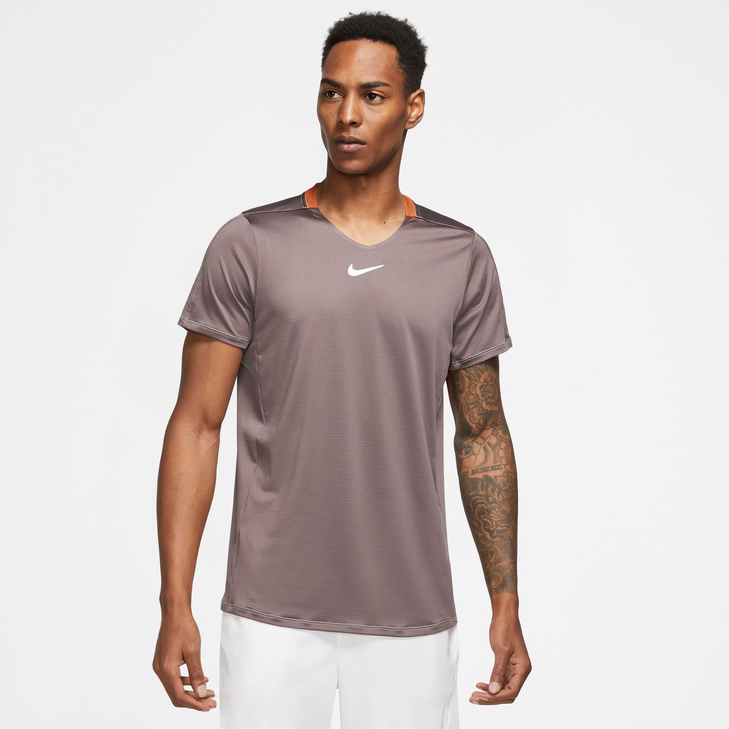 NikeCourt Dri-FIT Advantage Men's Tennis Shirt Brown (1)